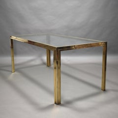 Exclusive Italian Dining Table in Brass by or in the style of Rizzo, Italy 1970s