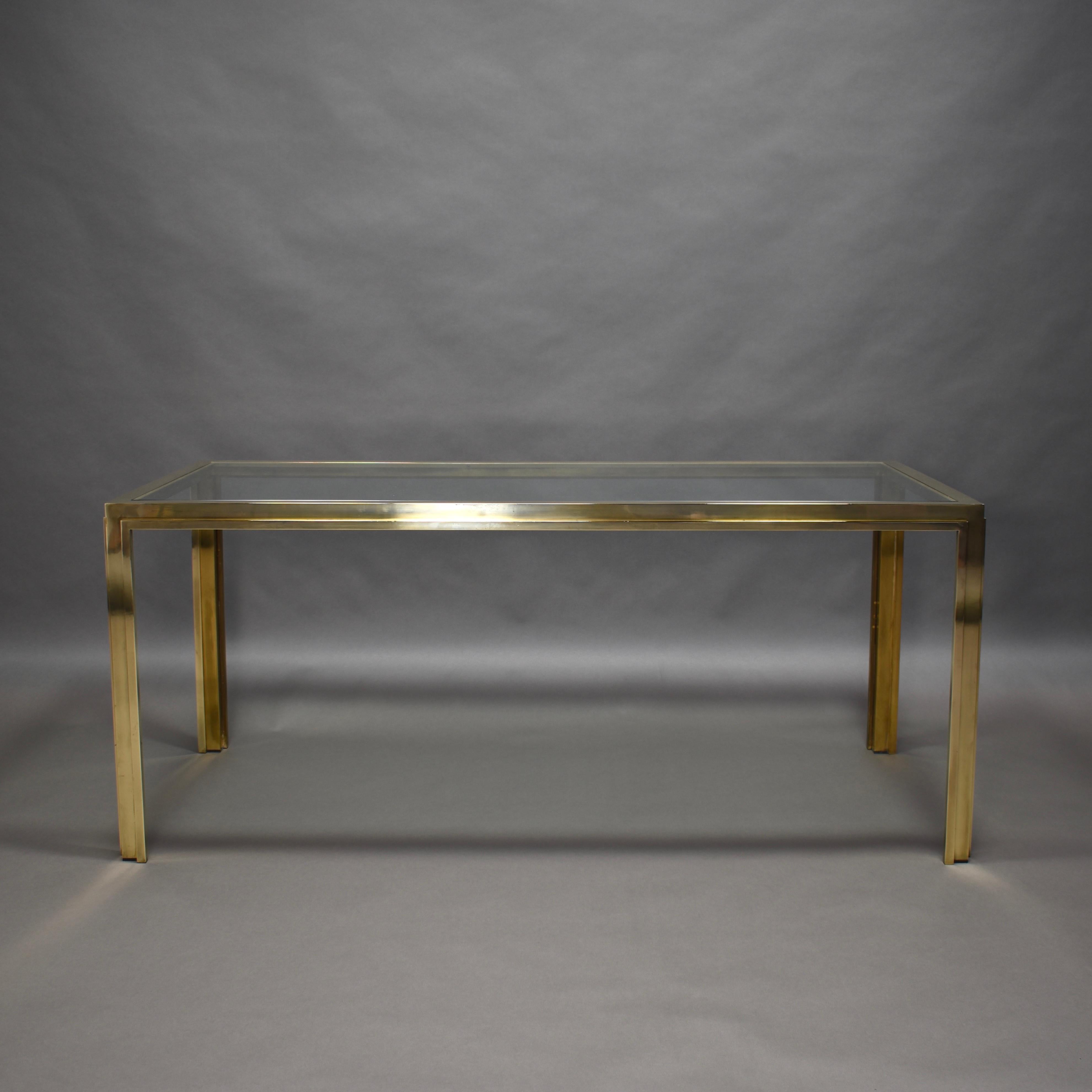 Exclusive Italian Dining Table in Brass by or in the style of Rizzo, Italy 1970s In Good Condition In Pijnacker, Zuid-Holland