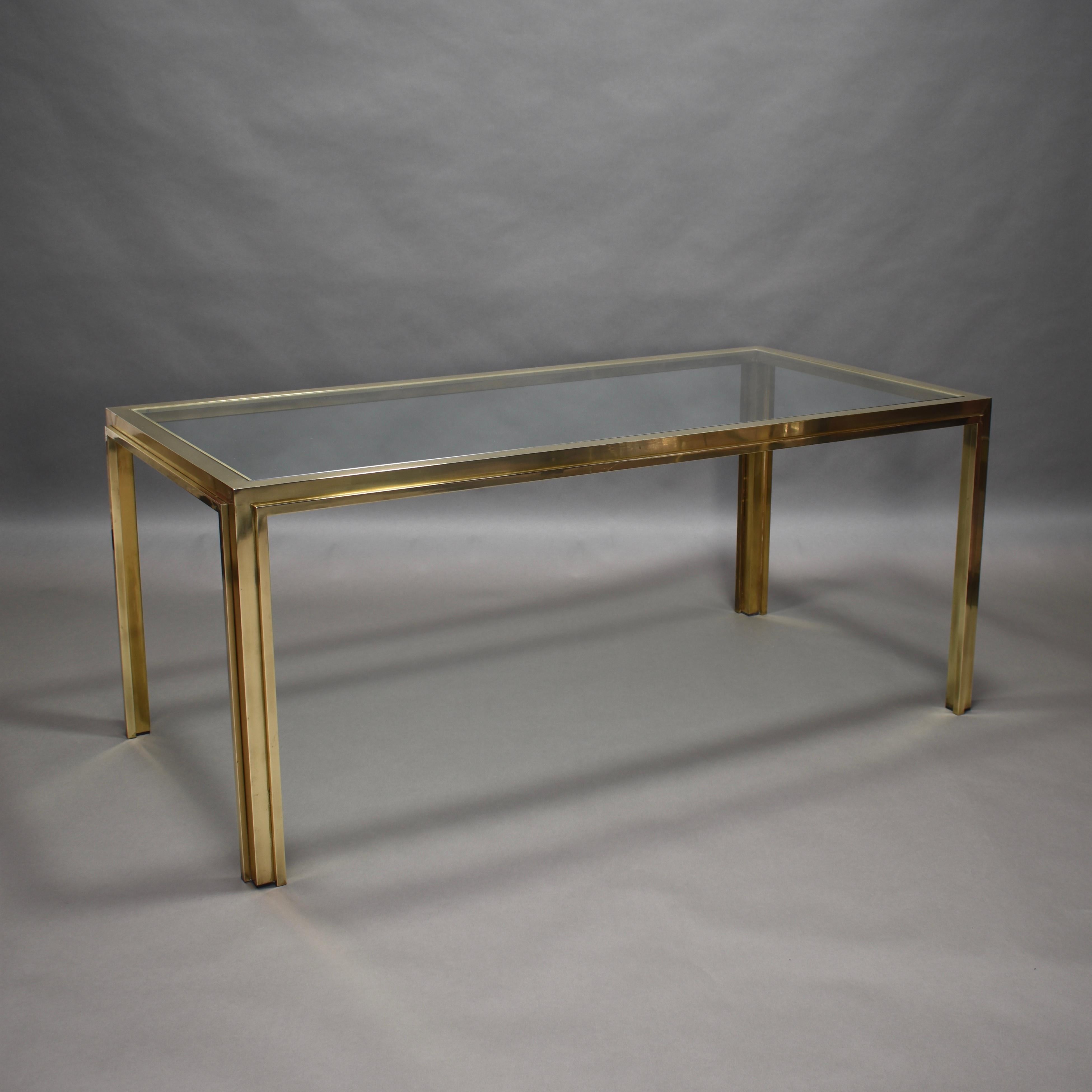 Late 20th Century Exclusive Italian Dining Table in Brass by or in the style of Rizzo, Italy 1970s