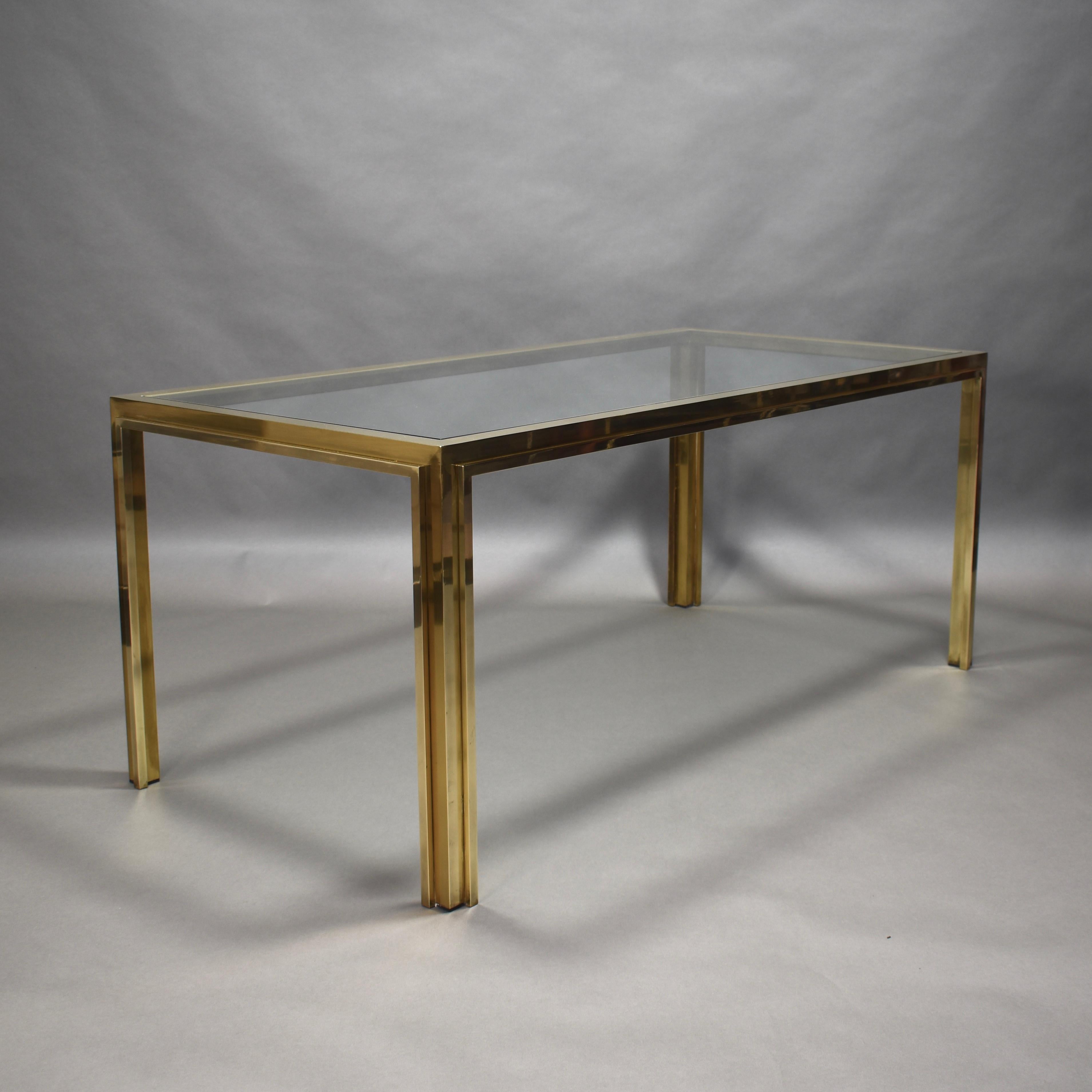 Exclusive Italian Dining Table in Brass by or in the style of Rizzo, Italy 1970s 1