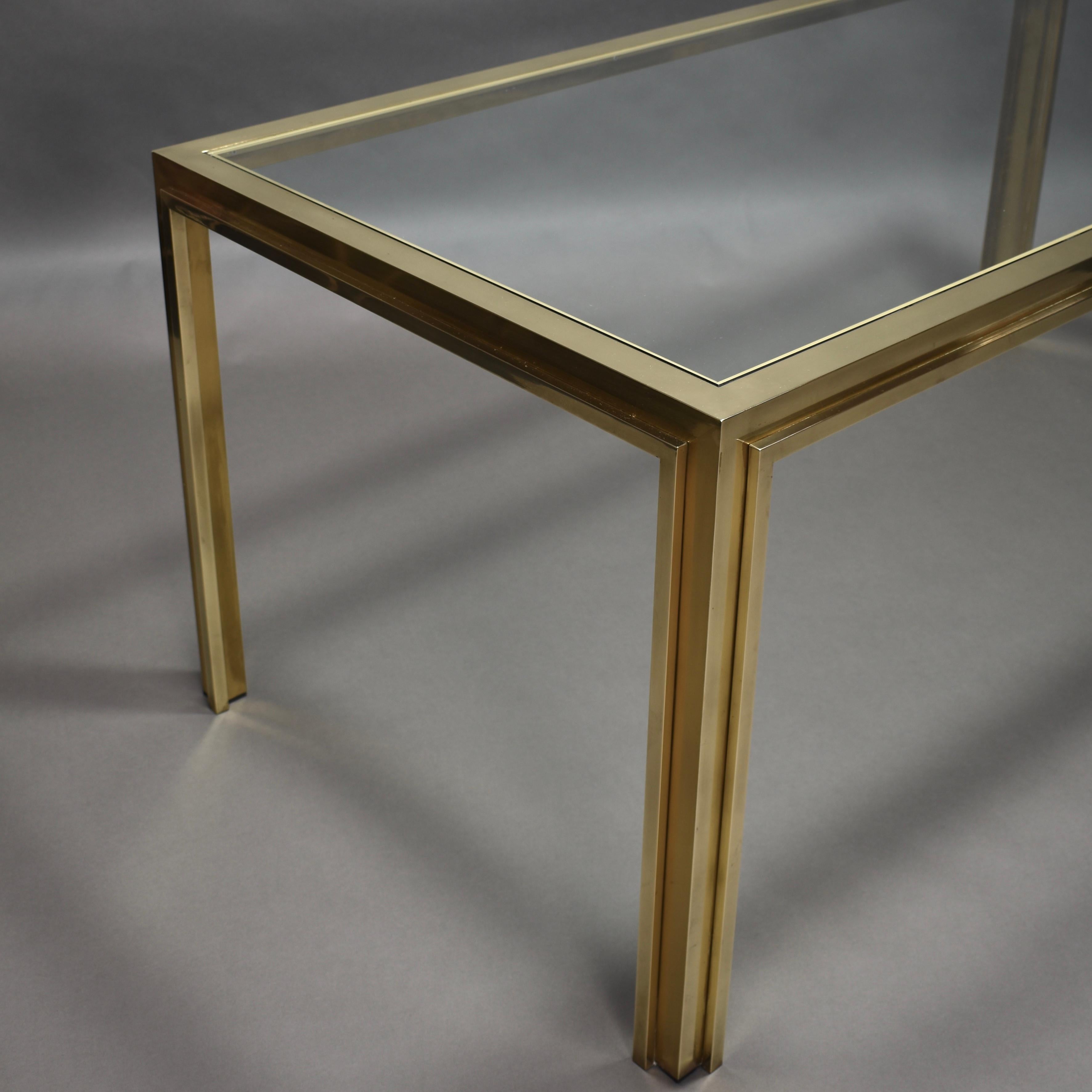 Exclusive Italian Dining Table in Brass by or in the style of Rizzo, Italy 1970s 2
