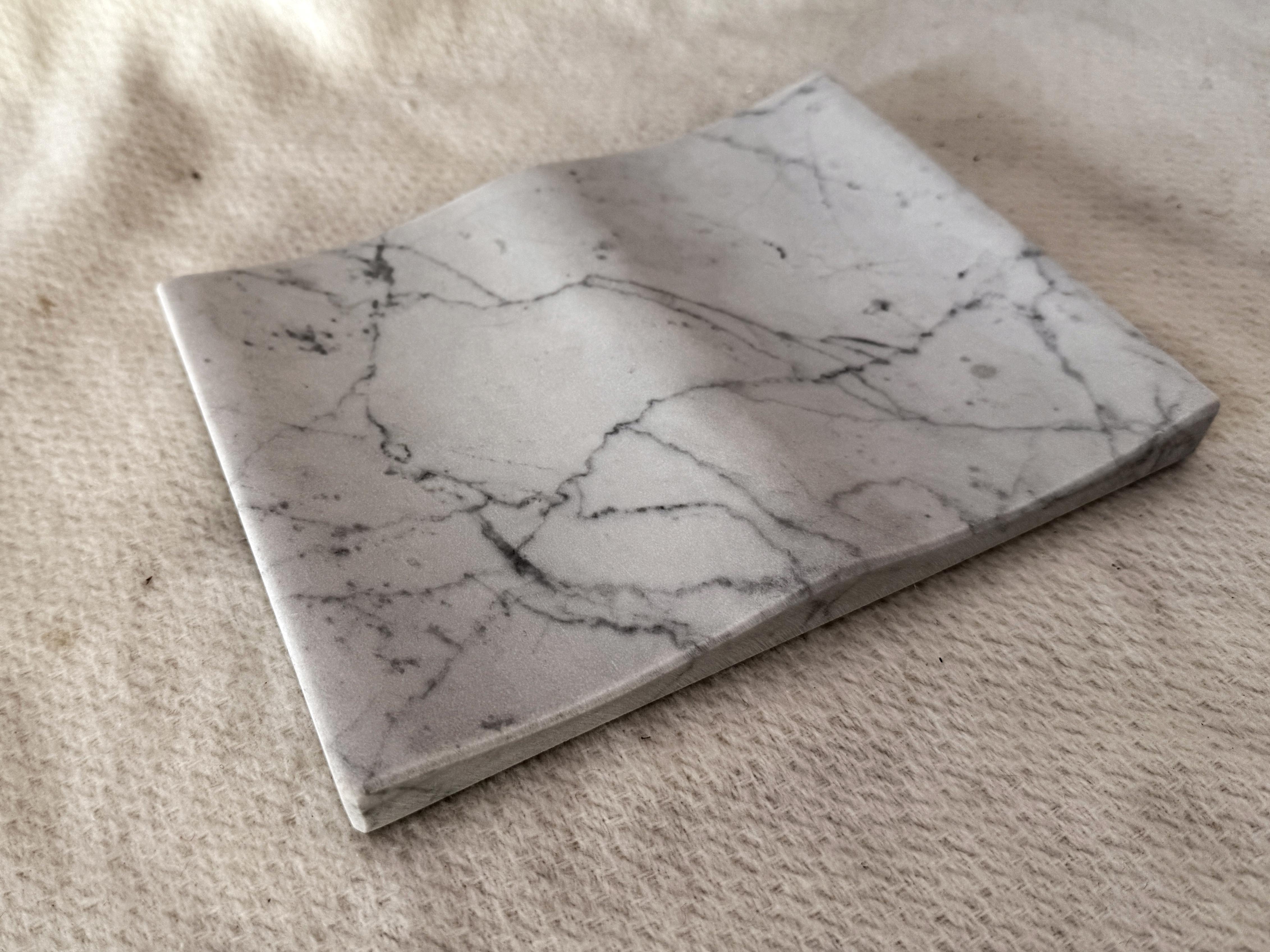 Spanish Exclusive Italian Portobello Marble Luxury Jewelry Tray Unique Modern Design For Sale