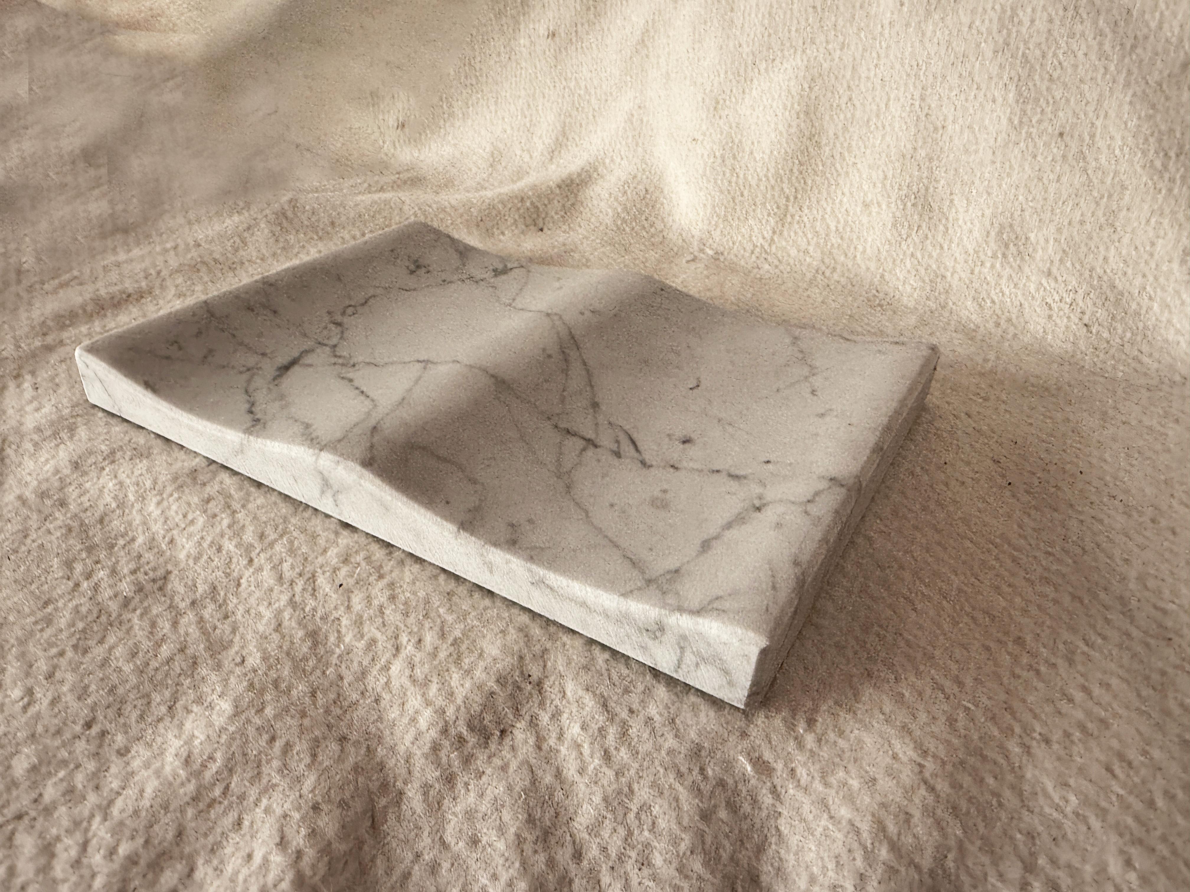 Exclusive Italian Portobello Marble Luxury Jewelry Tray Unique Modern Design For Sale 1