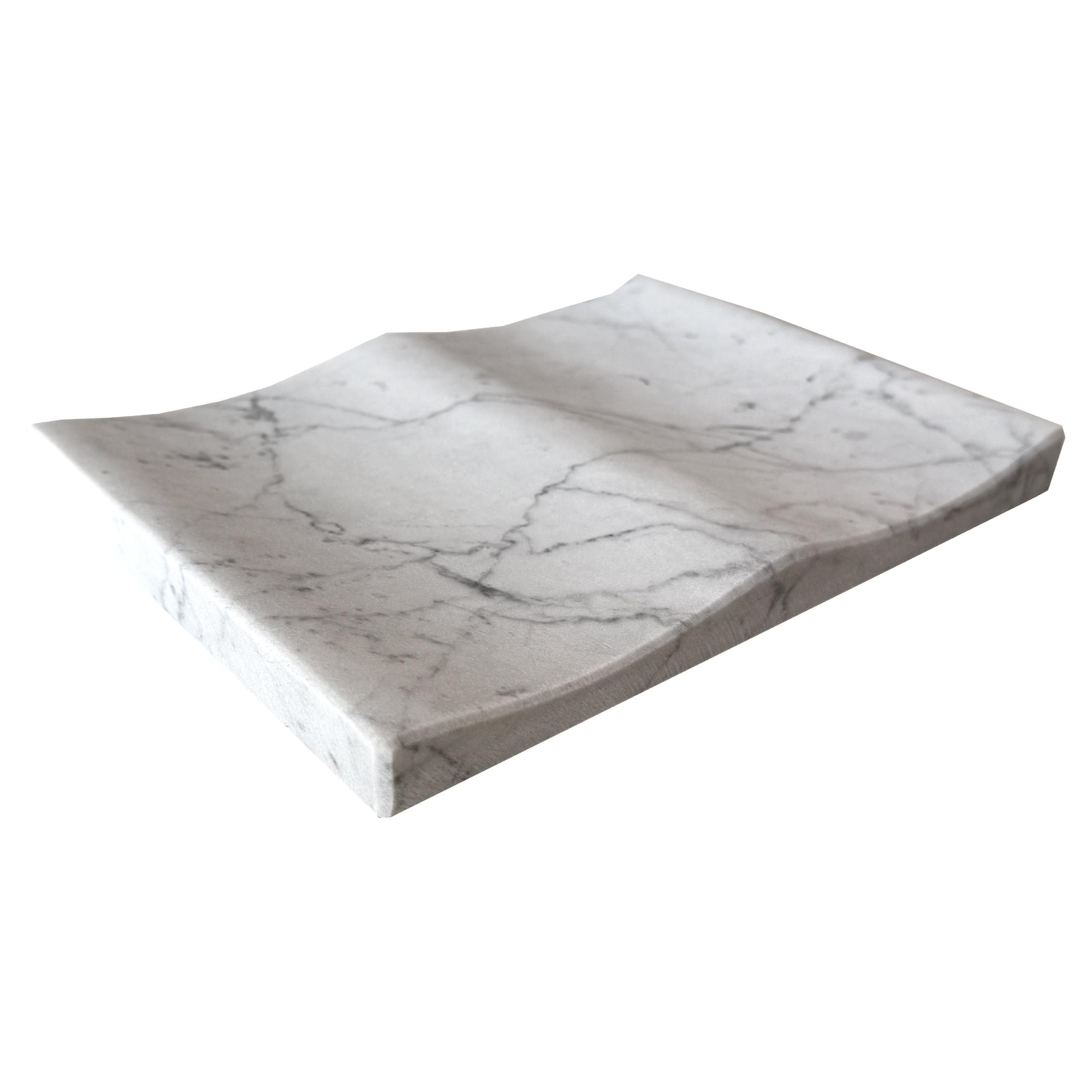 Exclusive Italian Portobello Marble Luxury Jewelry Tray Unique Modern Design For Sale