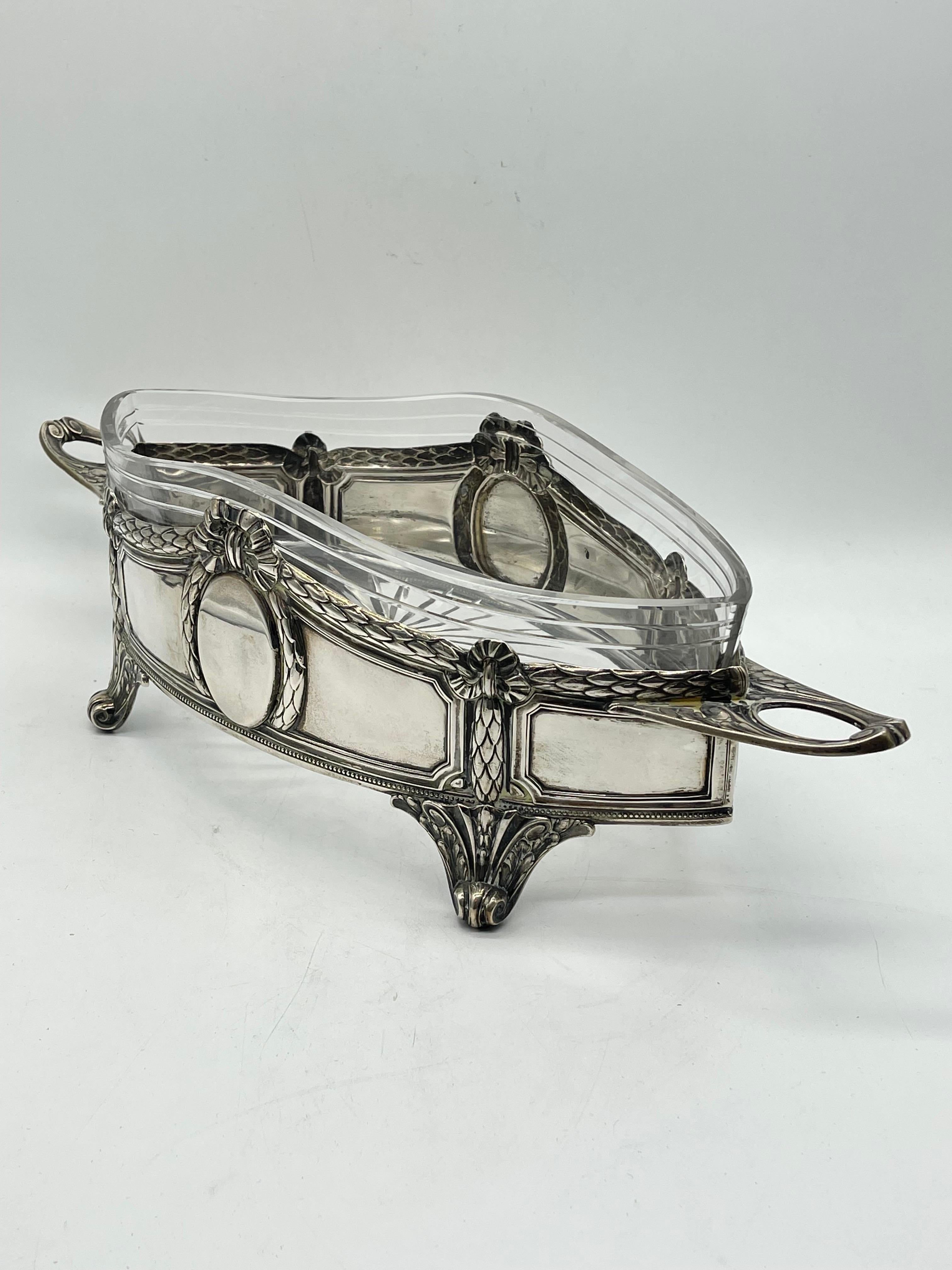 19th Century Exclusive Jardiniere Neoclassicism Germany Planter glass insert plant pot For Sale