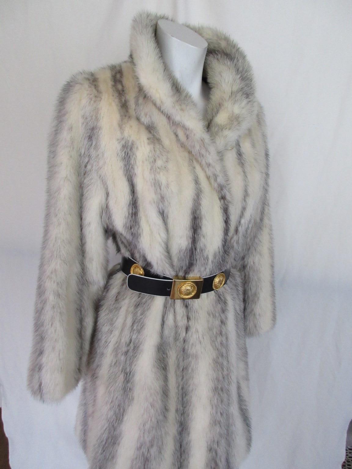 Exclusive Kohinoor Cross Mink Fur Coat For Sale 5