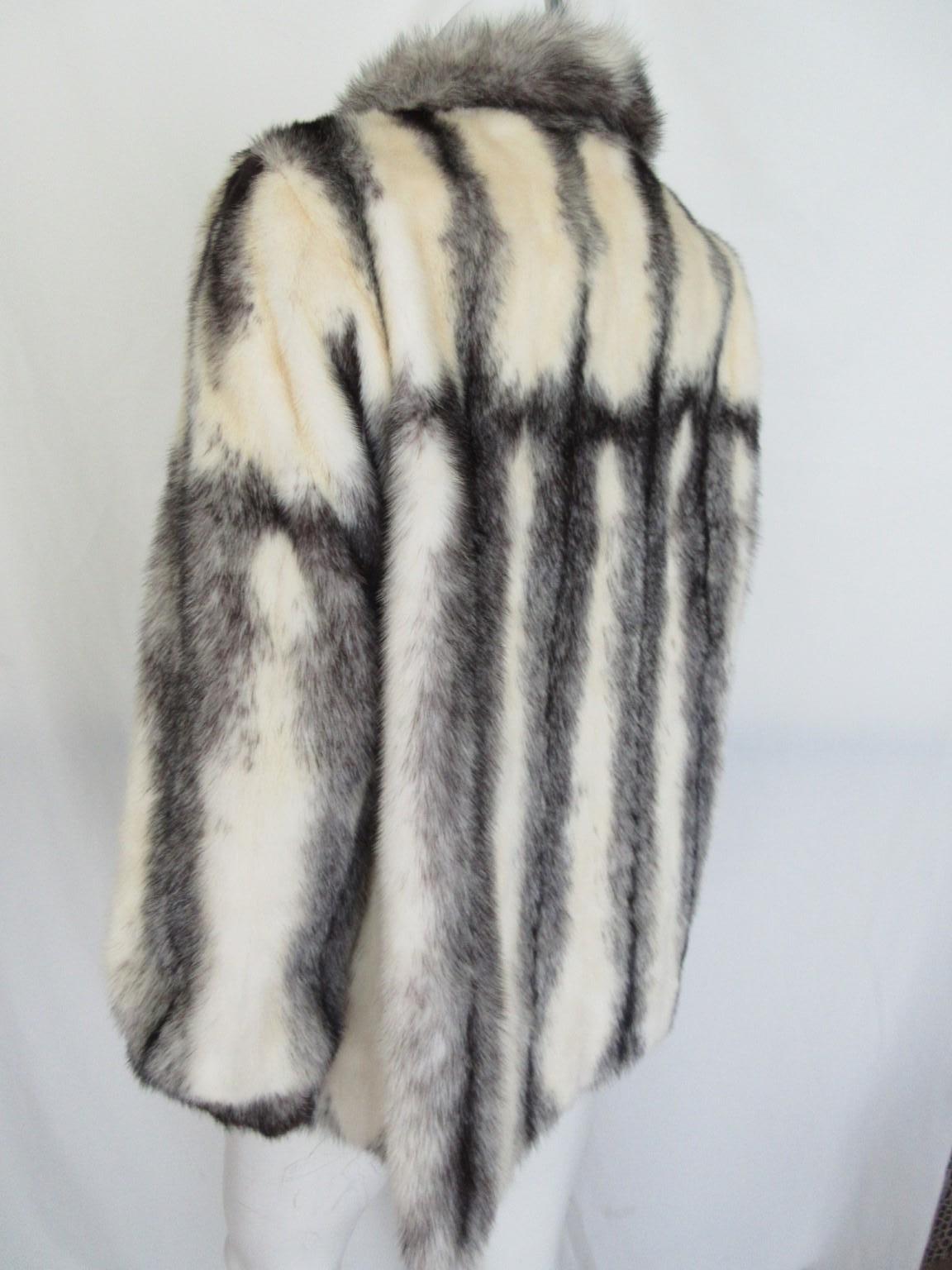 Gray Exclusive Kohinoor Cross Mink Fur Coat