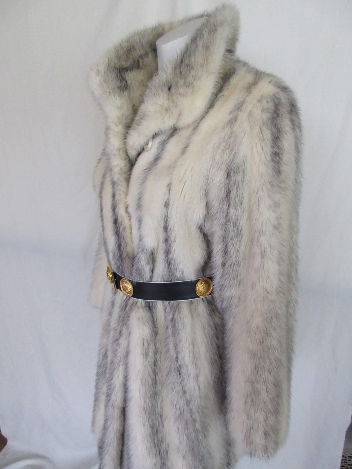 Women's or Men's Exclusive Kohinoor Cross Mink Fur Coat For Sale