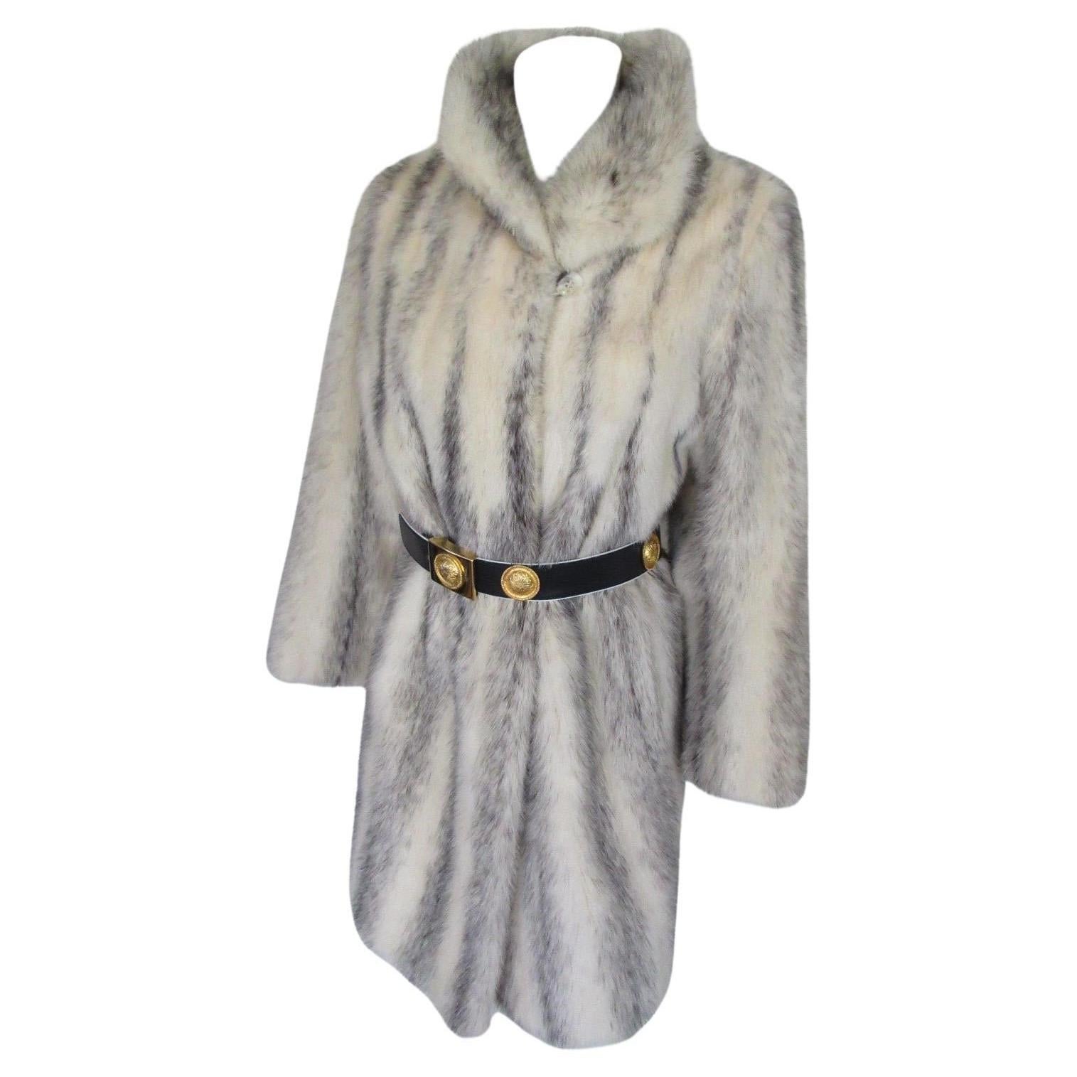 Exclusive Kohinoor Cross Mink Fur Coat For Sale