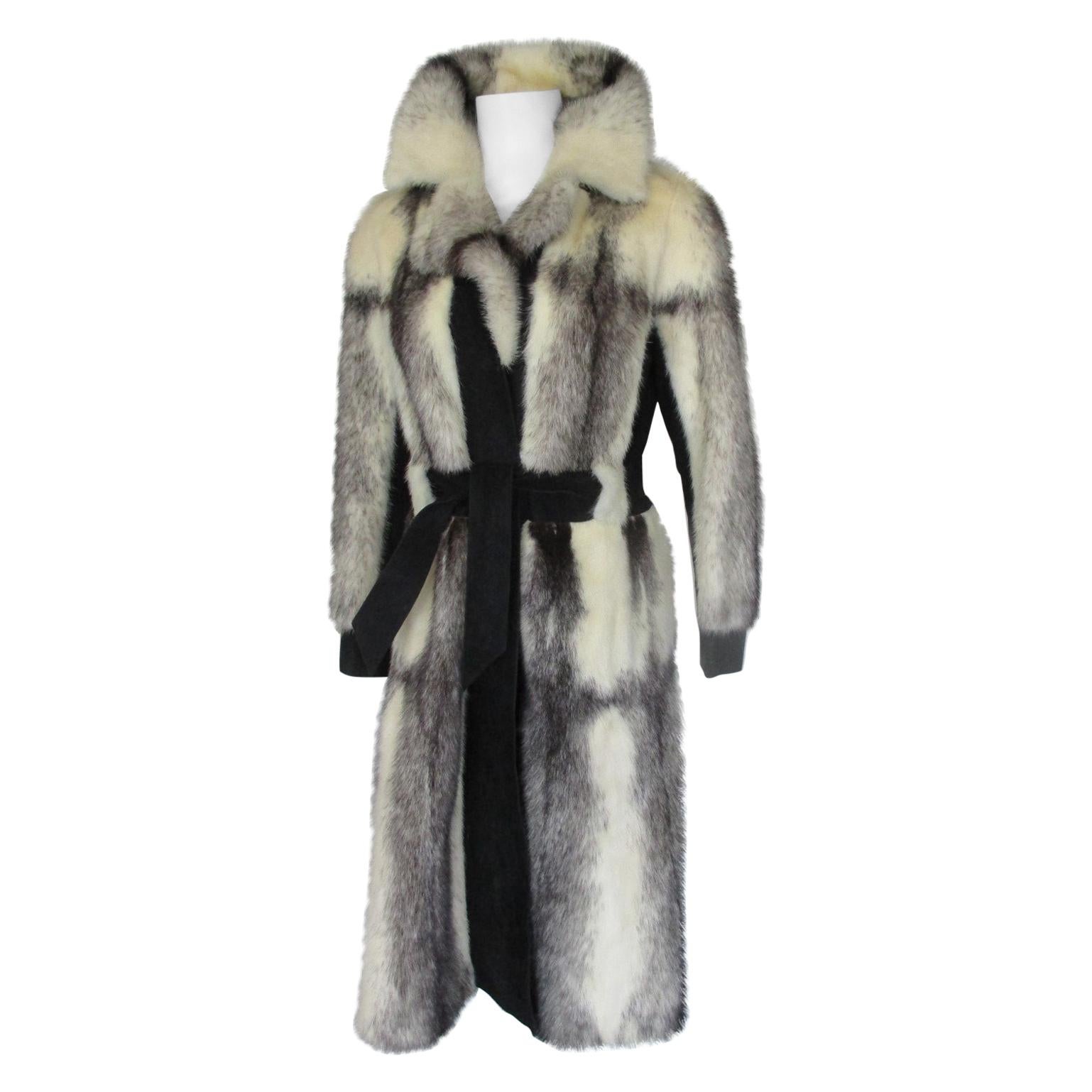Exclusive Kohinoor Cross Mink Long Fur Coat