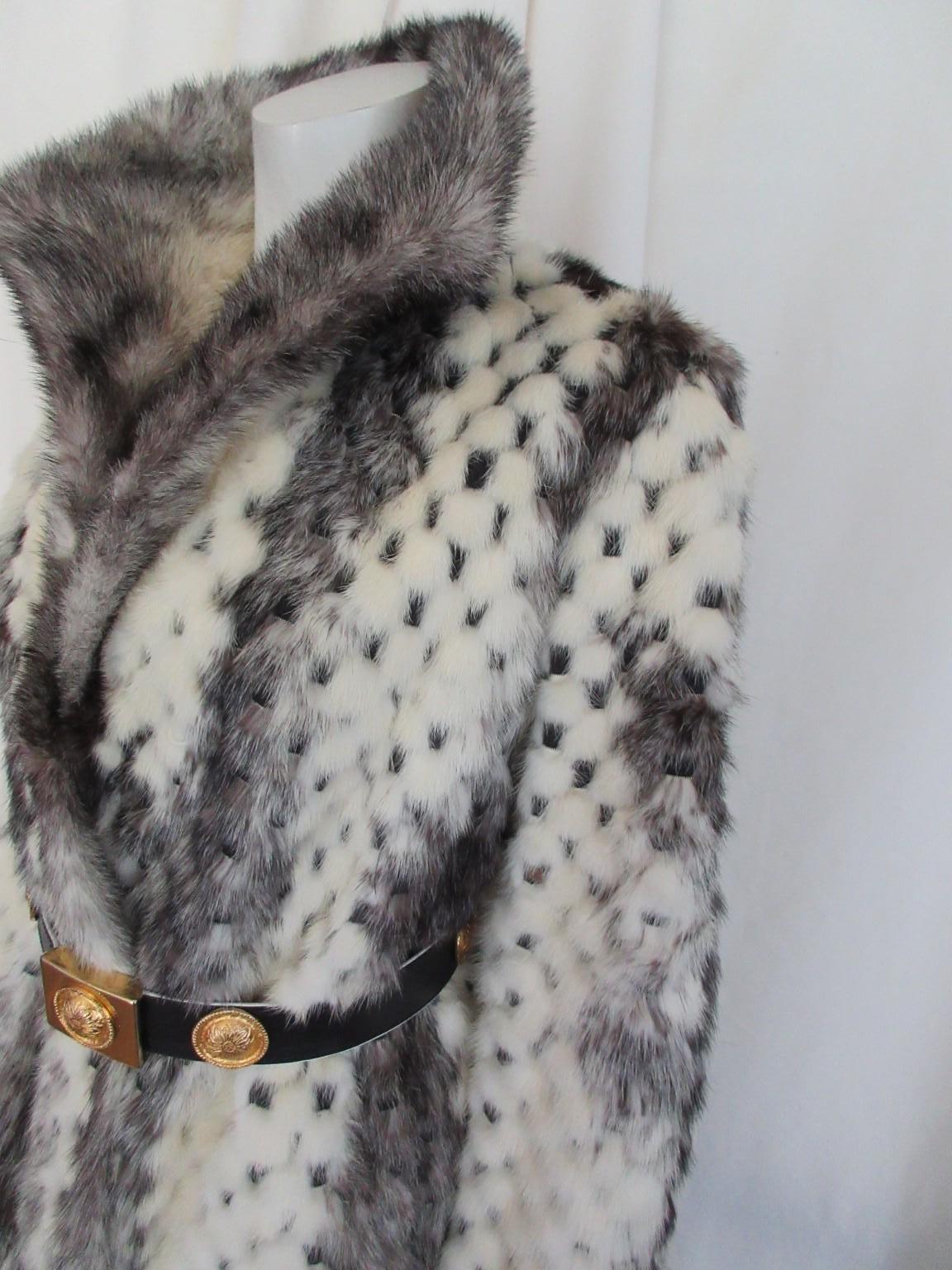 Exclusive Kohinoor Long Mink Fur Coat Reversible For Sale 5