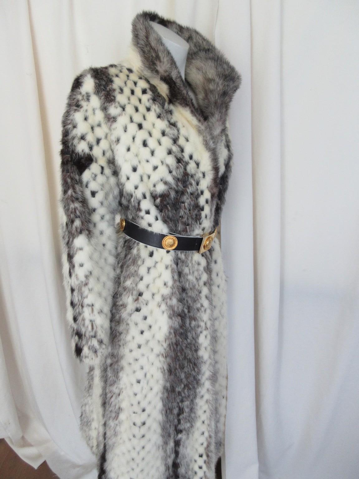 Exclusive Kohinoor Long Mink Fur Coat Reversible For Sale 7