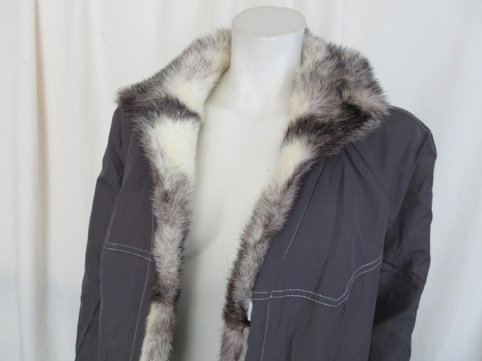 Exclusive Kohinoor Long Mink Fur Coat Reversible For Sale 1