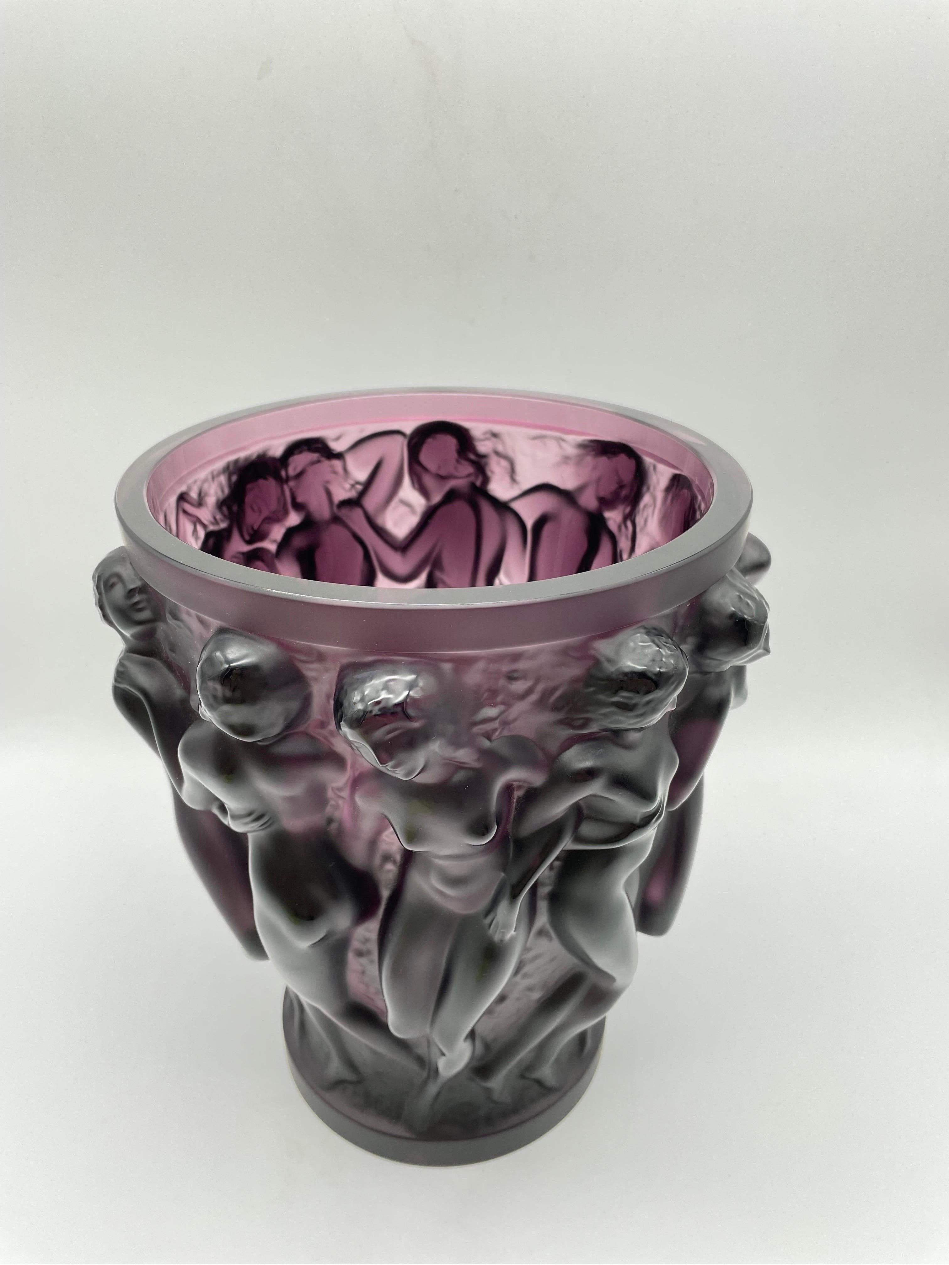 Hand-Crafted Exclusive Lalique Bacchantes Crystal Vase by Patrick Hellmann 'Strictly Limited'