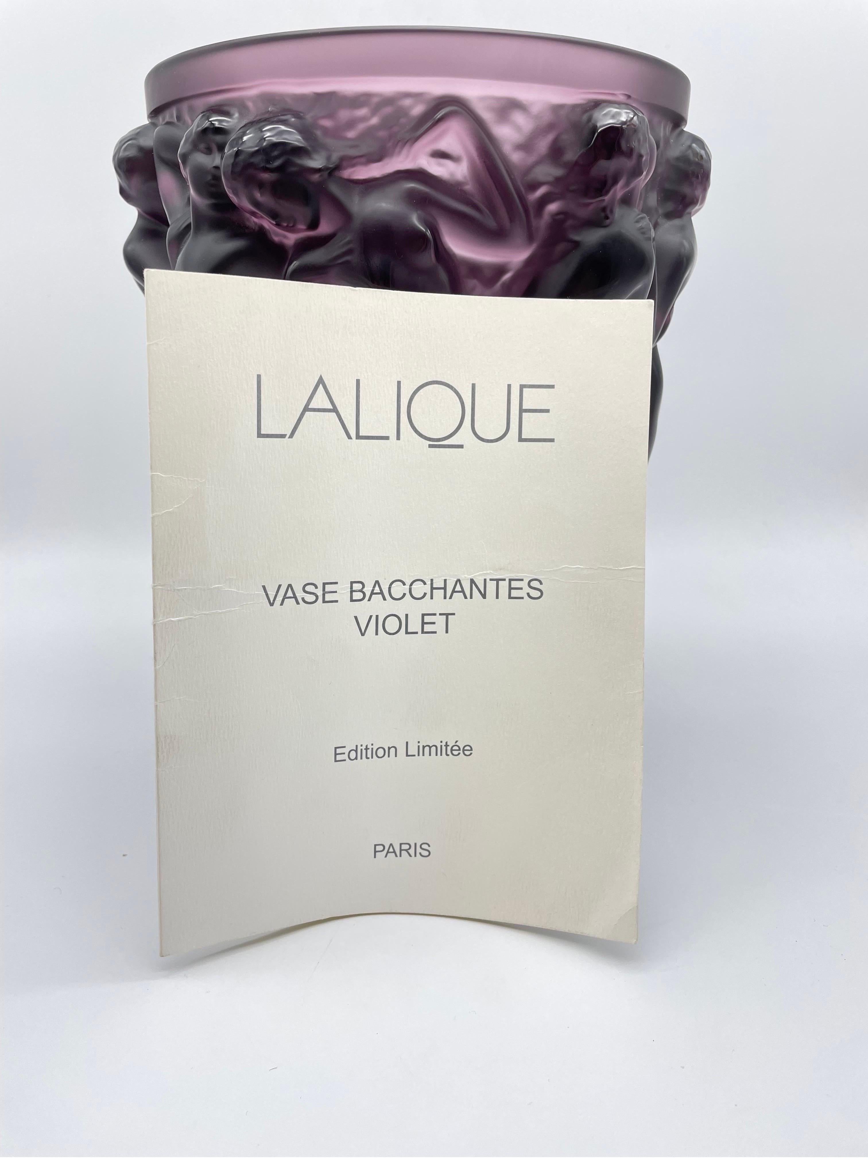 Exclusive Lalique Bacchantes Crystal Vase by Patrick Hellmann 'Strictly Limited' 3