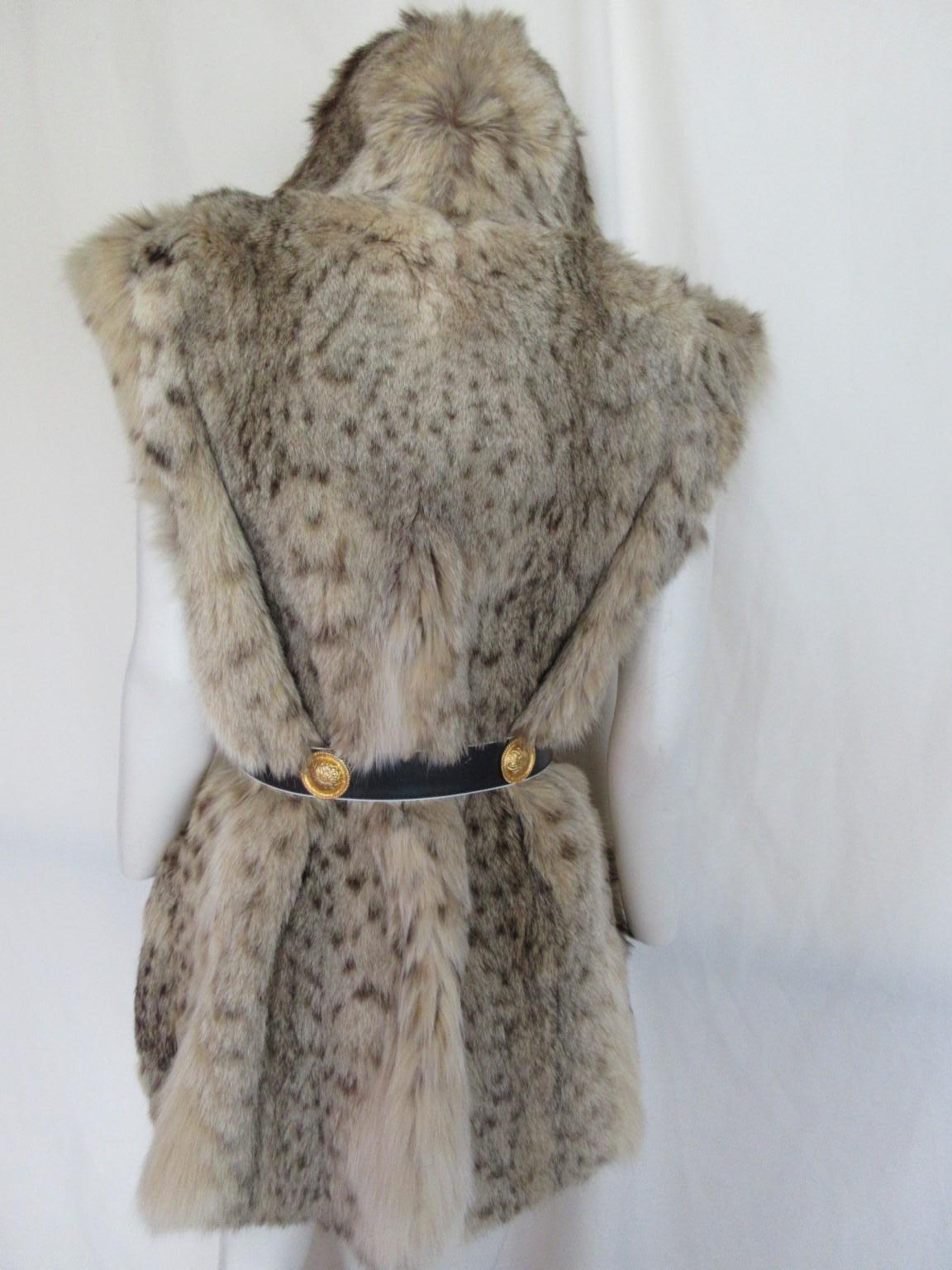 Exclusive Lynx Fur Gilet In Good Condition For Sale In Amsterdam, NL