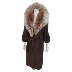 Used Exclusive Lynx Fur Wool Coat