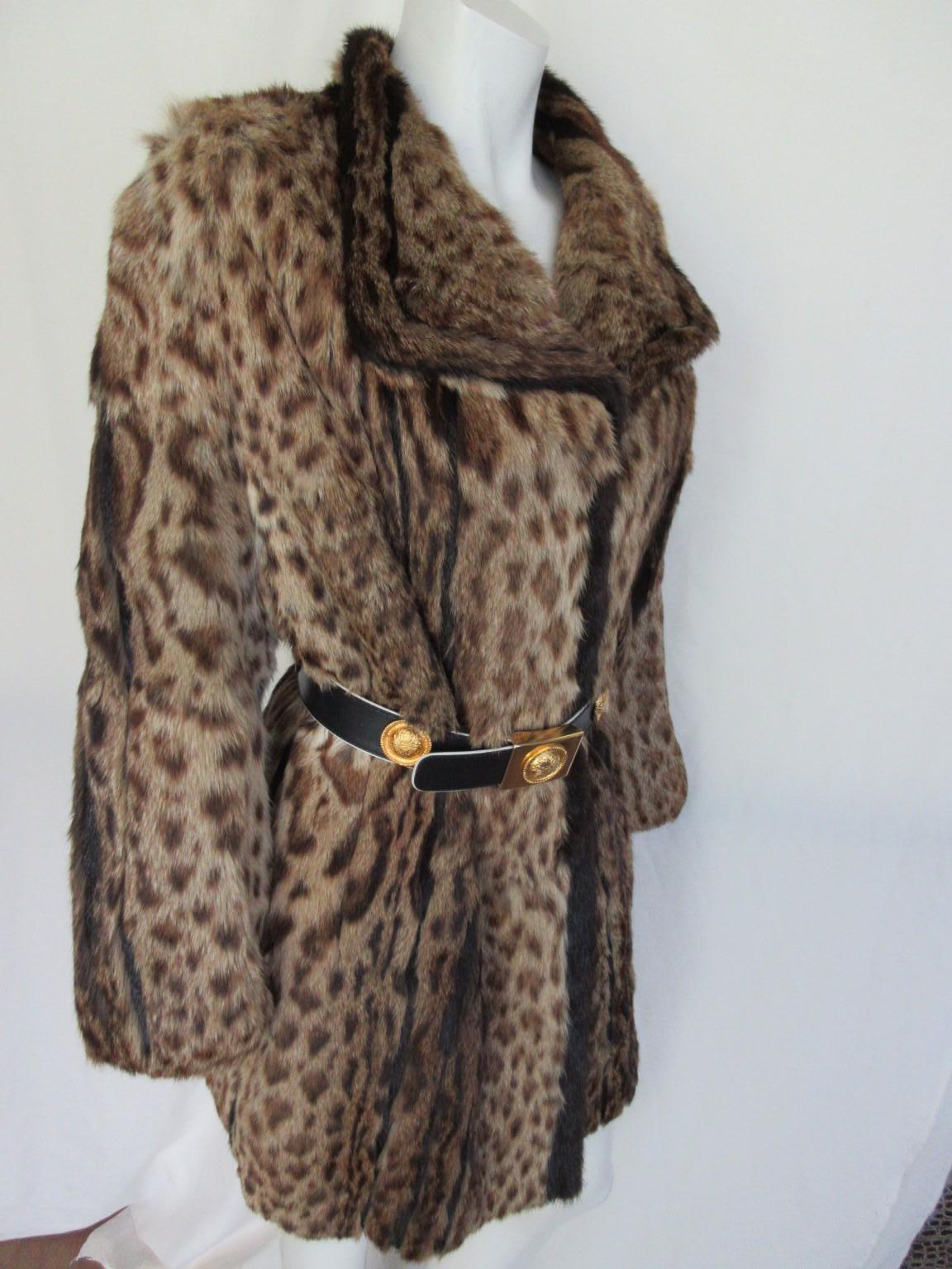 Exclusive Lynx Mink Fur Coat For Sale 6