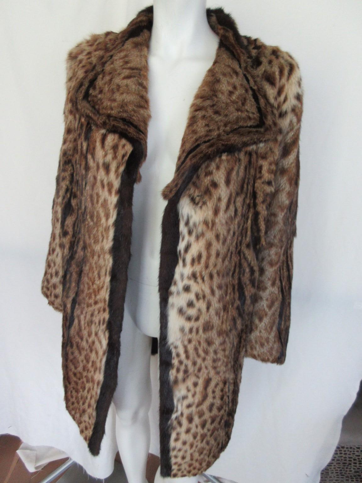 Exclusive Lynx Mink Fur Coat For Sale 2