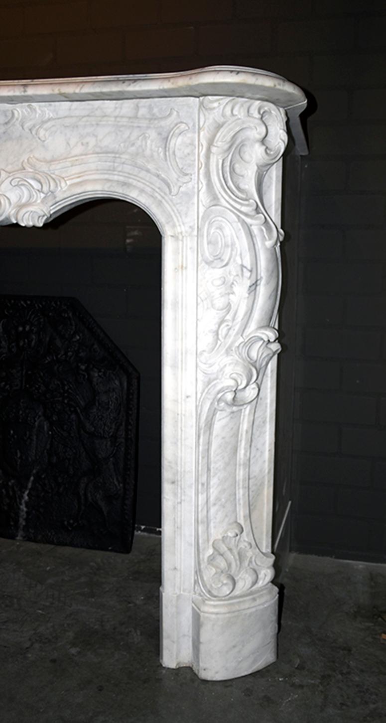 French Exclusive Marble Fireplace Mantel, 19th Century