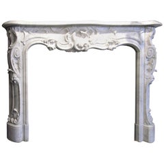 Exclusive Marble Fireplace Mantel, 19th Century