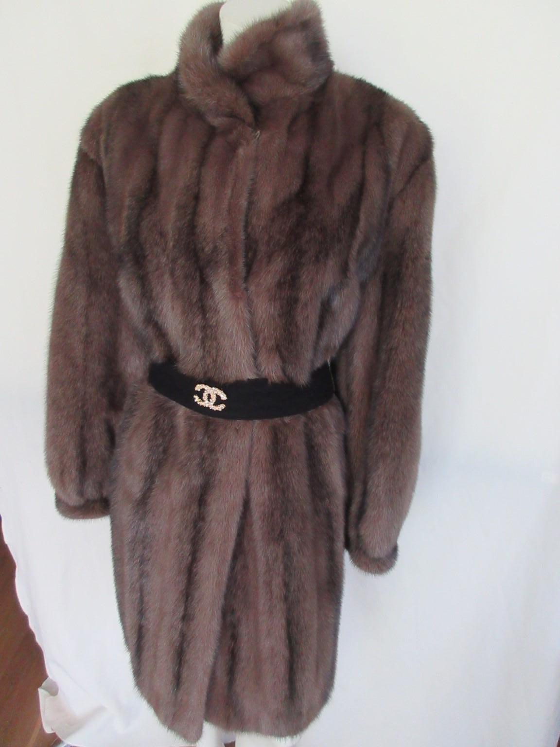Exclusive Mink Fur Coat Dusty Pink 5