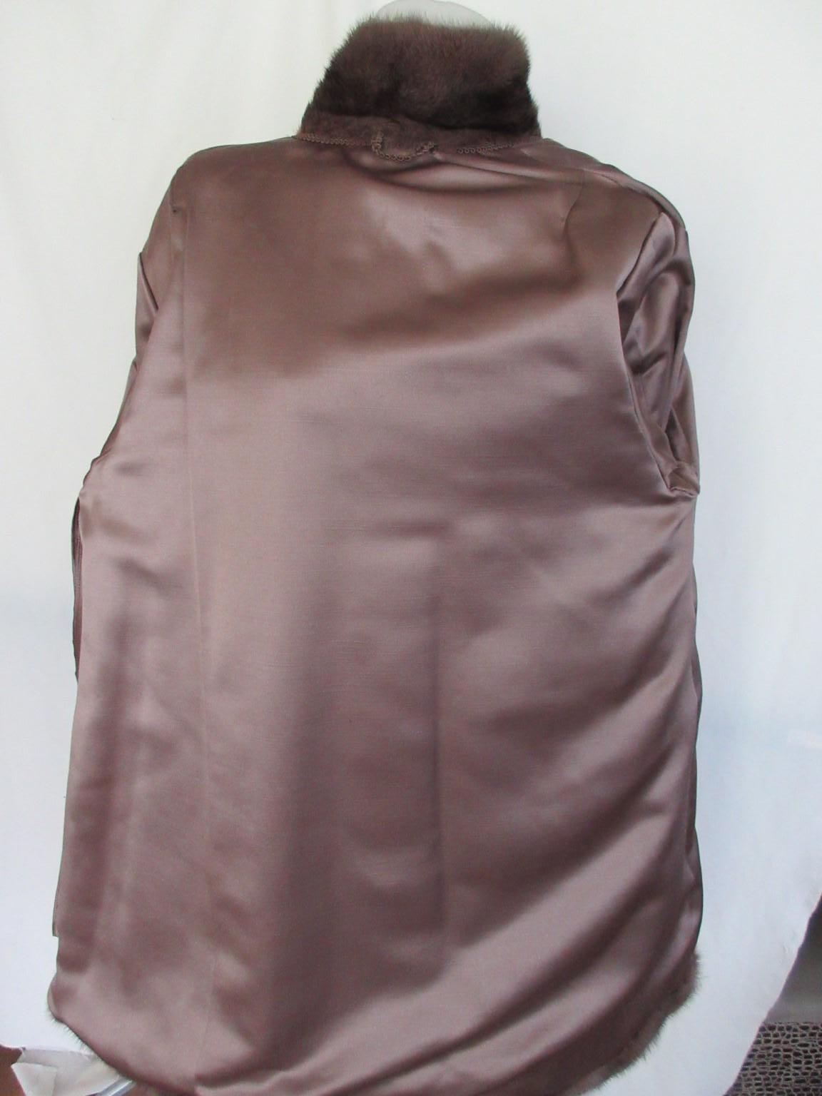 Exclusive Mink Fur Coat Dusty Pink 1