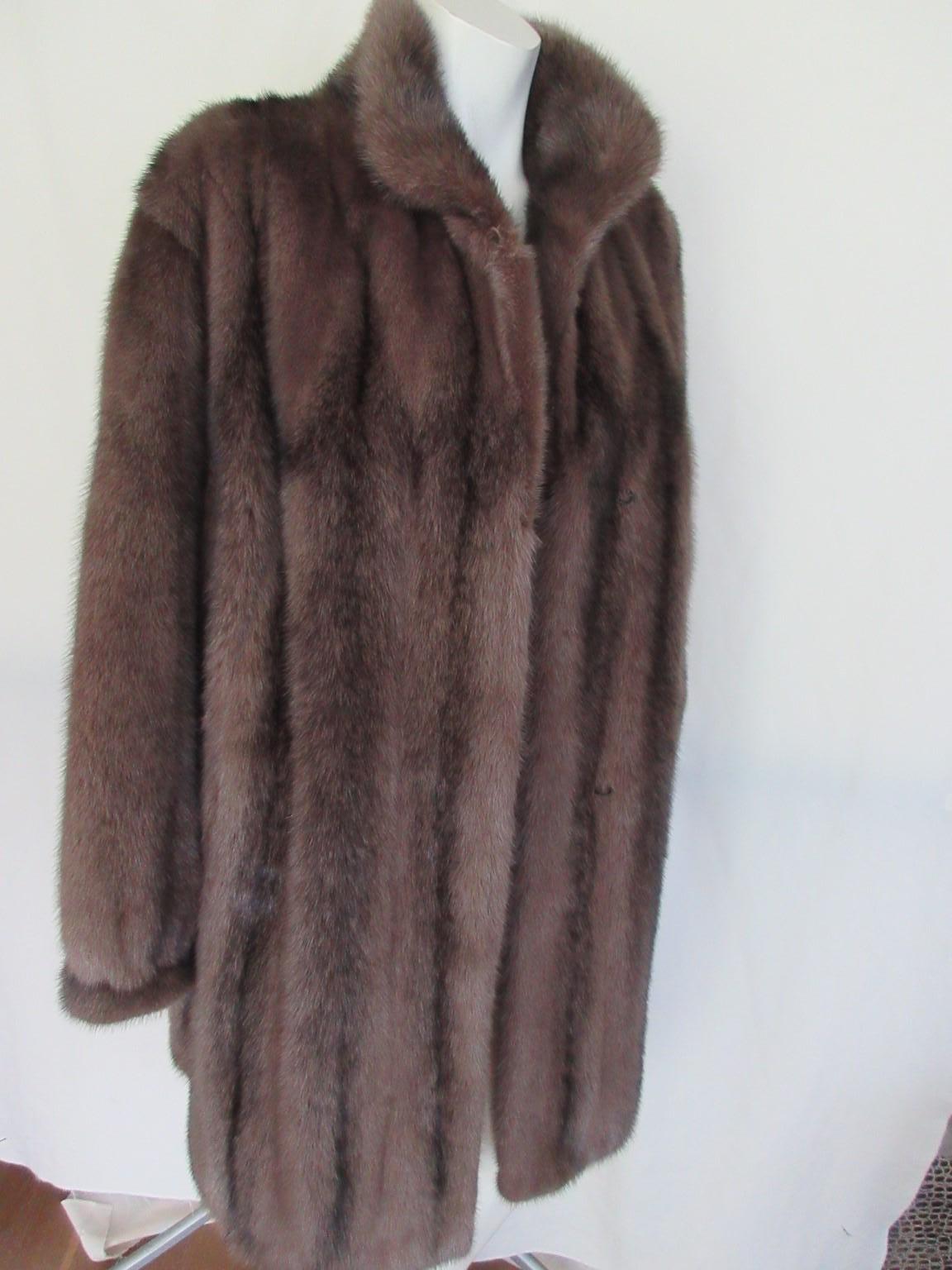 Exclusive Mink Fur Coat Dusty Pink 2
