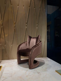 Exclusive Modern Velvet Leopard Chair, Gattopardo