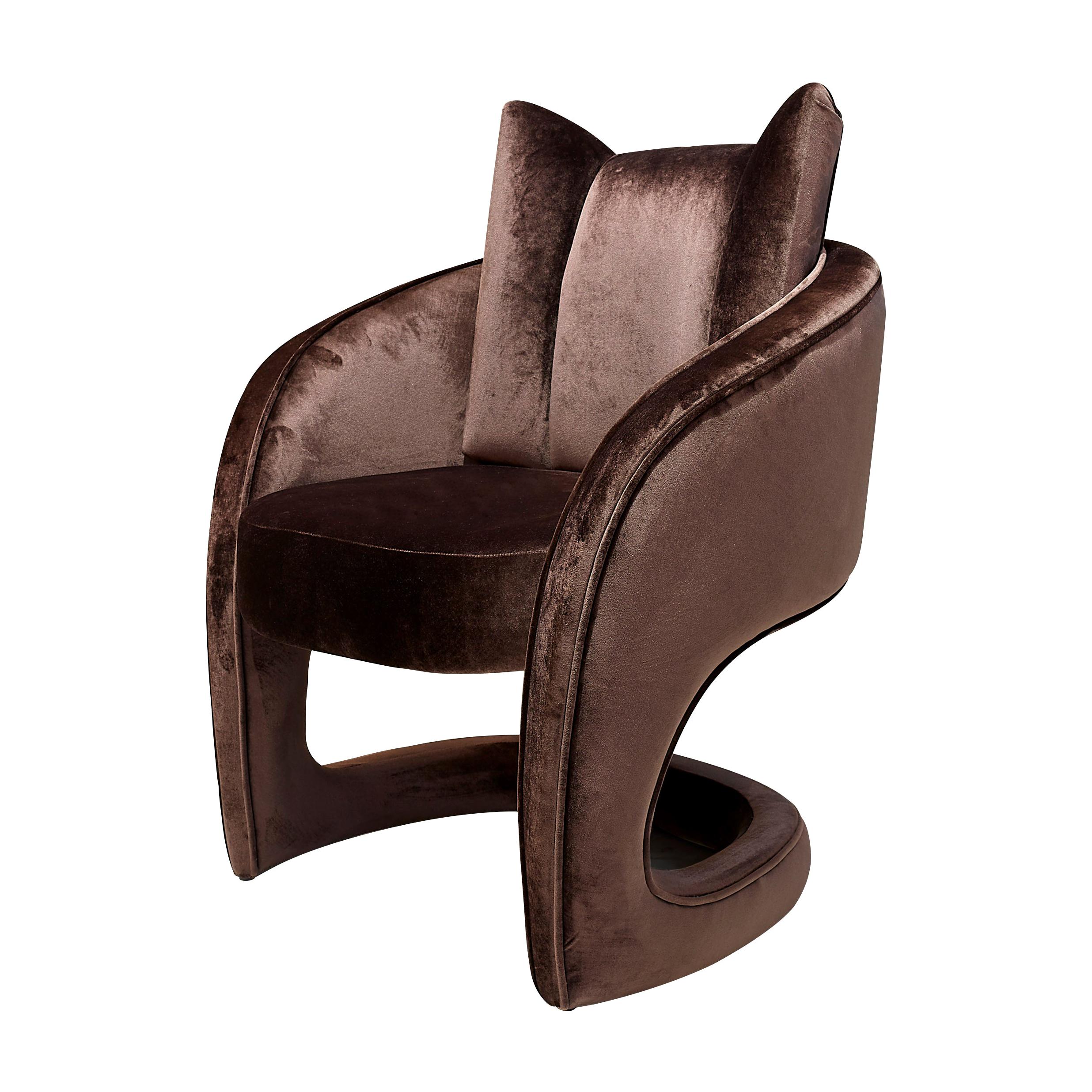 Exclusive Modern Velvet Leopard Chair, Gattopardo For Sale