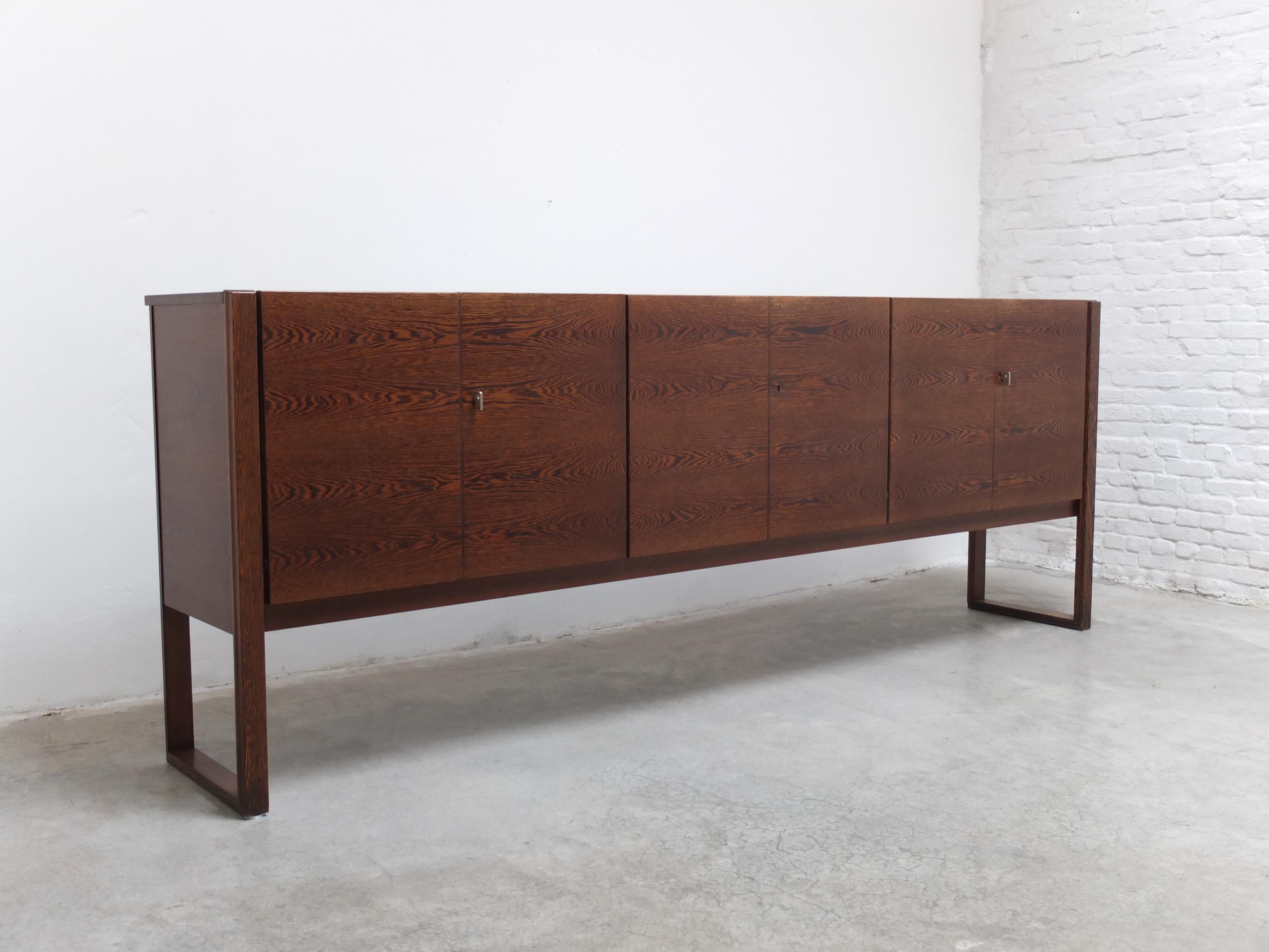 Belgian Exclusive N-Line 'Team Program 500' Sideboard in Wengé, 1966 For Sale