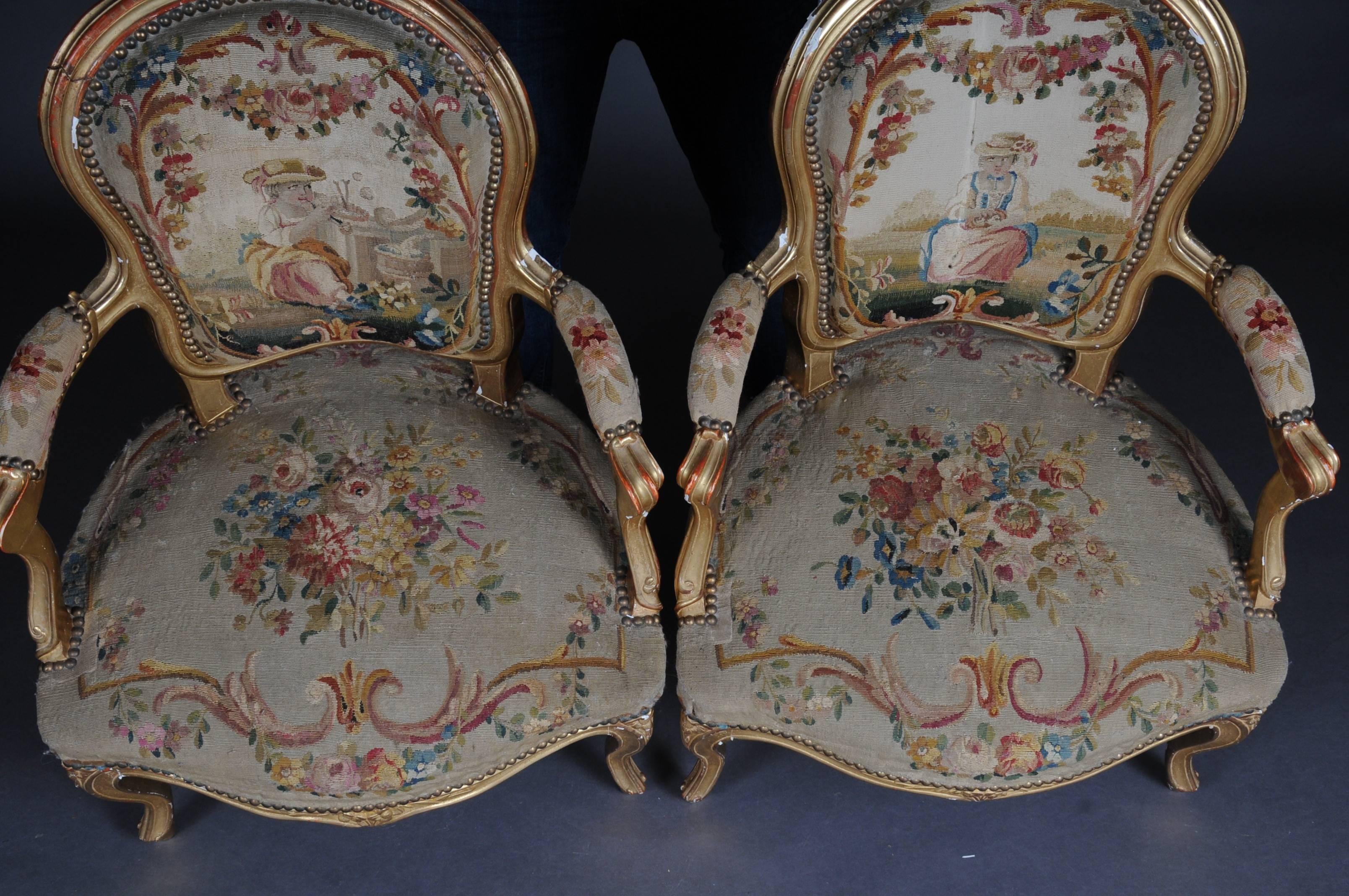Exclusive Napoleon III Antique French Louis XV/Rococo Salon Group, Gilt 3