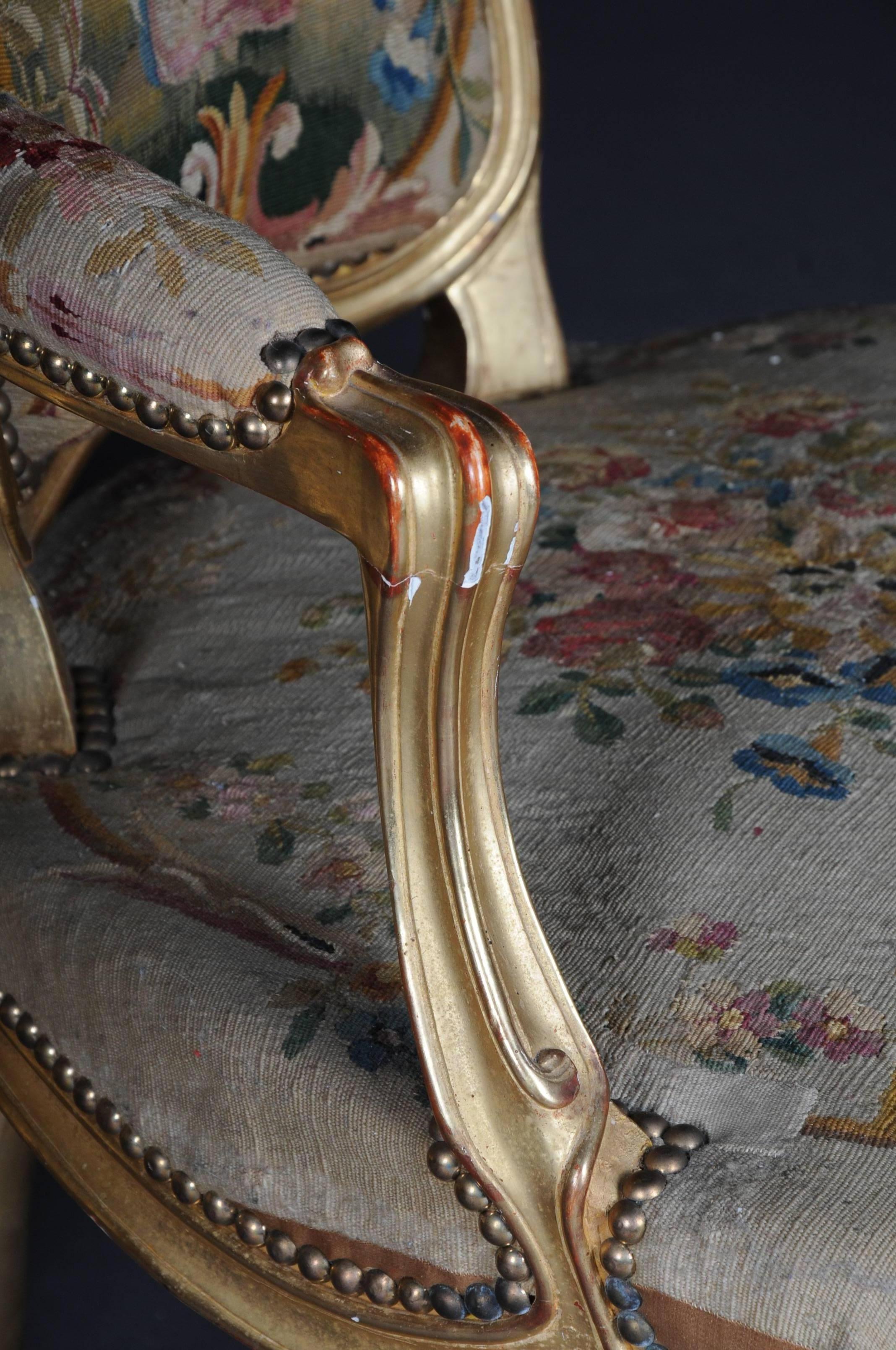 Exclusive Napoleon III Antique French Louis XV/Rococo Salon Group, Gilt 4