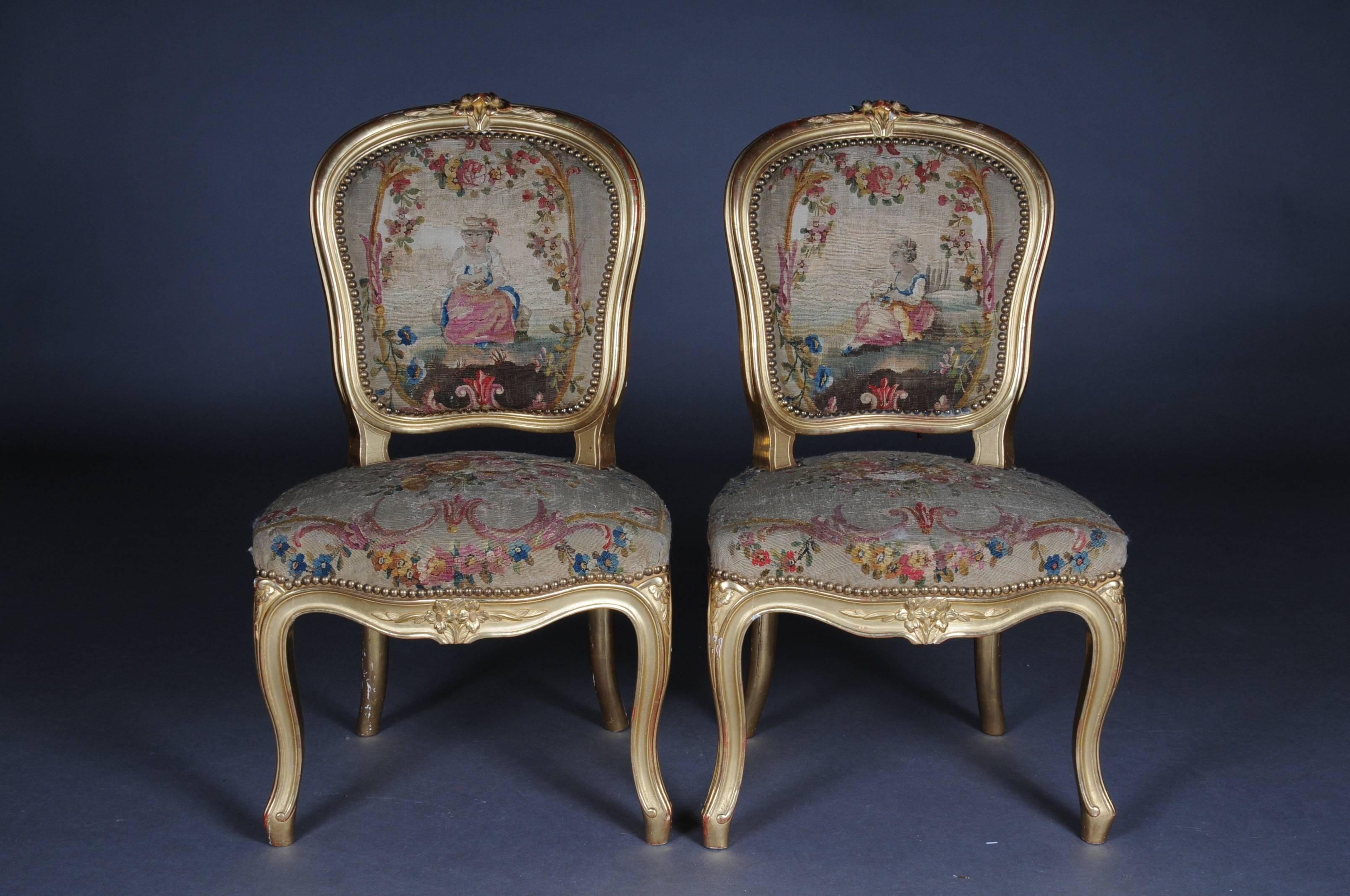 Exclusive Napoleon III Antique French Louis XV/Rococo Salon Group, Gilt 5