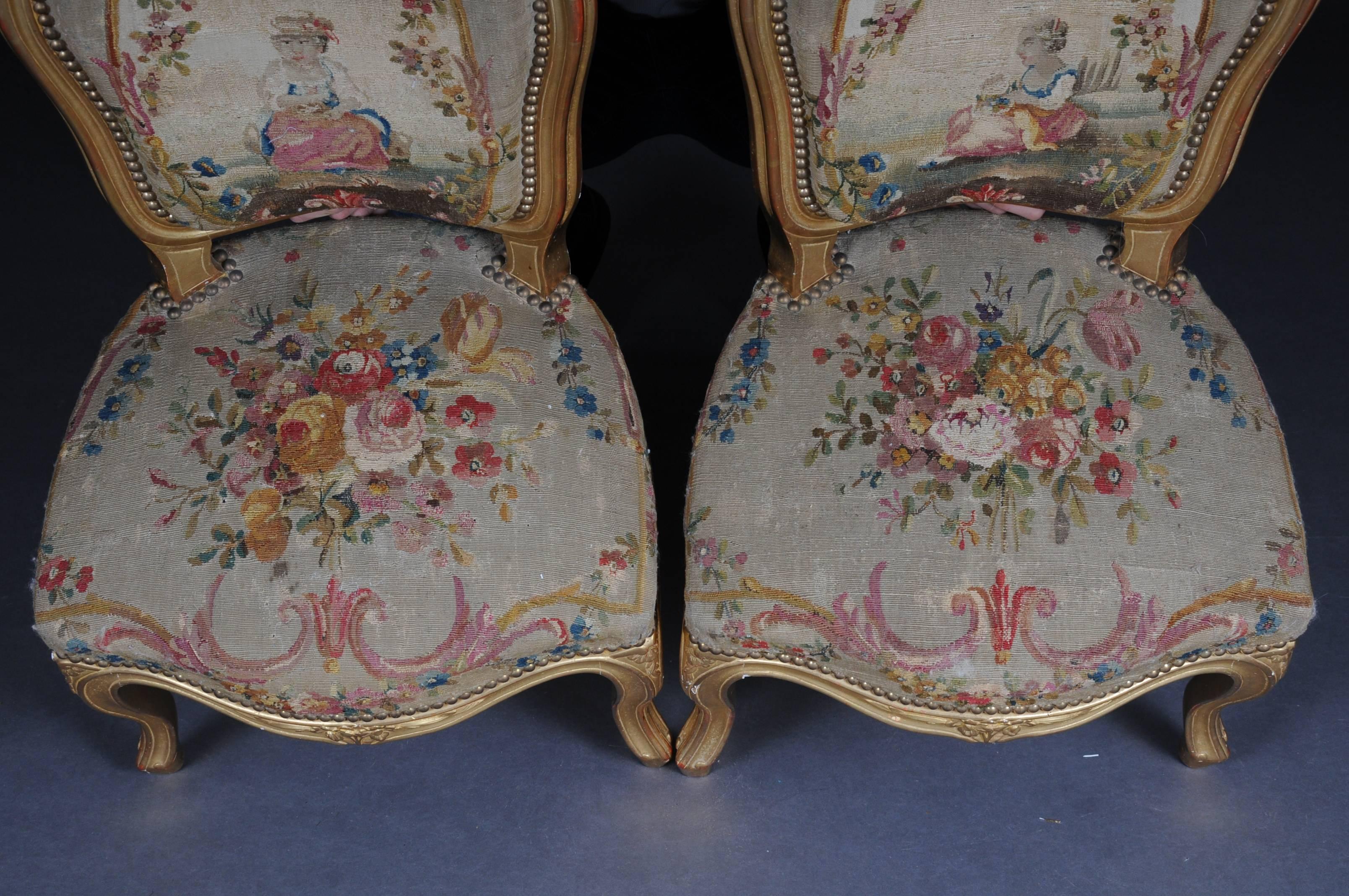 Exclusive Napoleon III Antique French Louis XV/Rococo Salon Group, Gilt 7