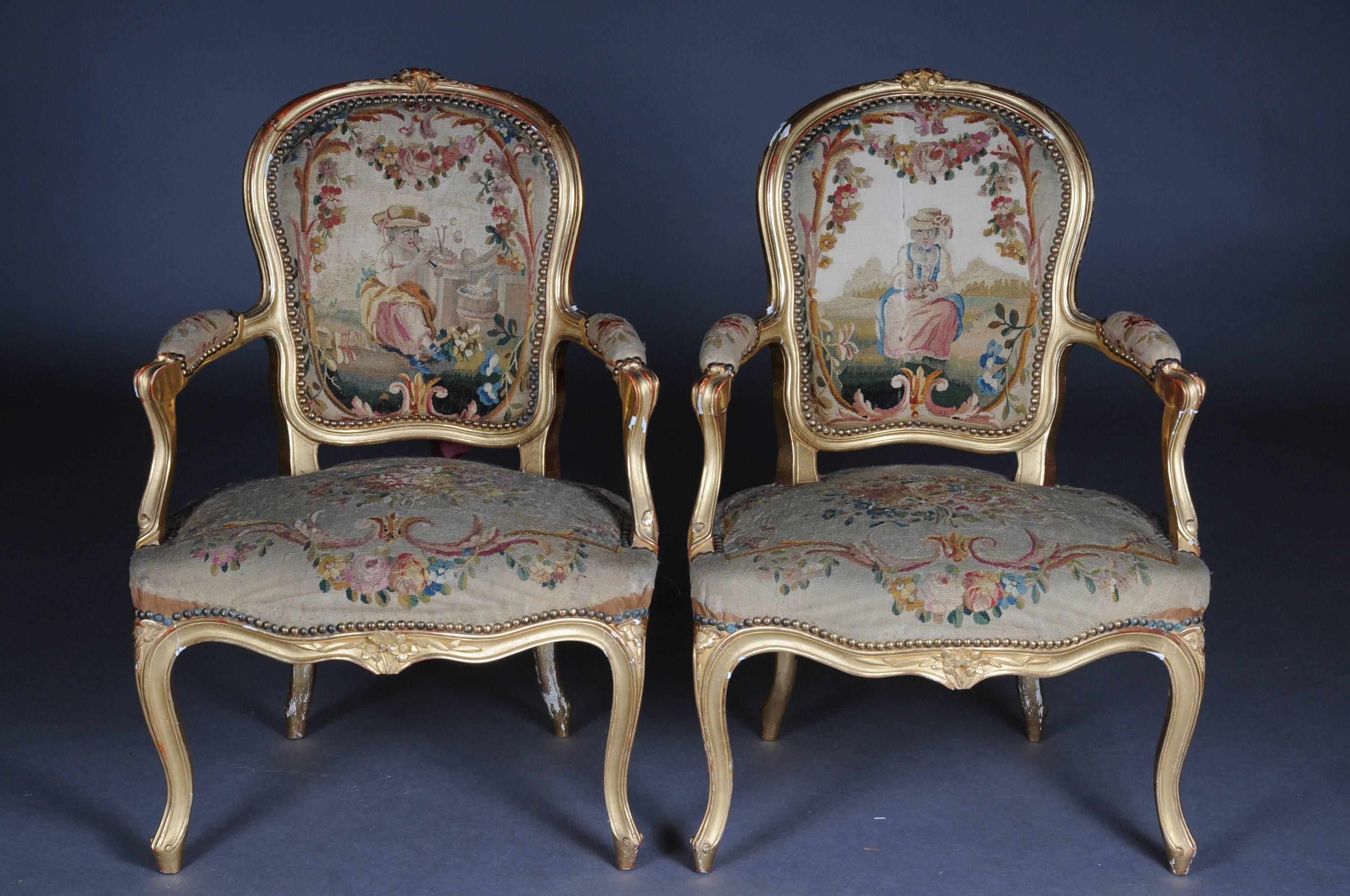Exclusive Napoleon III Antique French Louis XV/Rococo Salon Group, Gilt 1