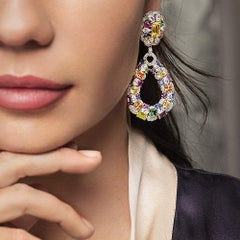 Exclusive Natkina Synthetic Sapphire Gold-Plated Silver Dangle Earrings