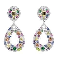 Exclusive Natkina Synthetic Sapphire Gold-Plated Silver Dangle Earrings