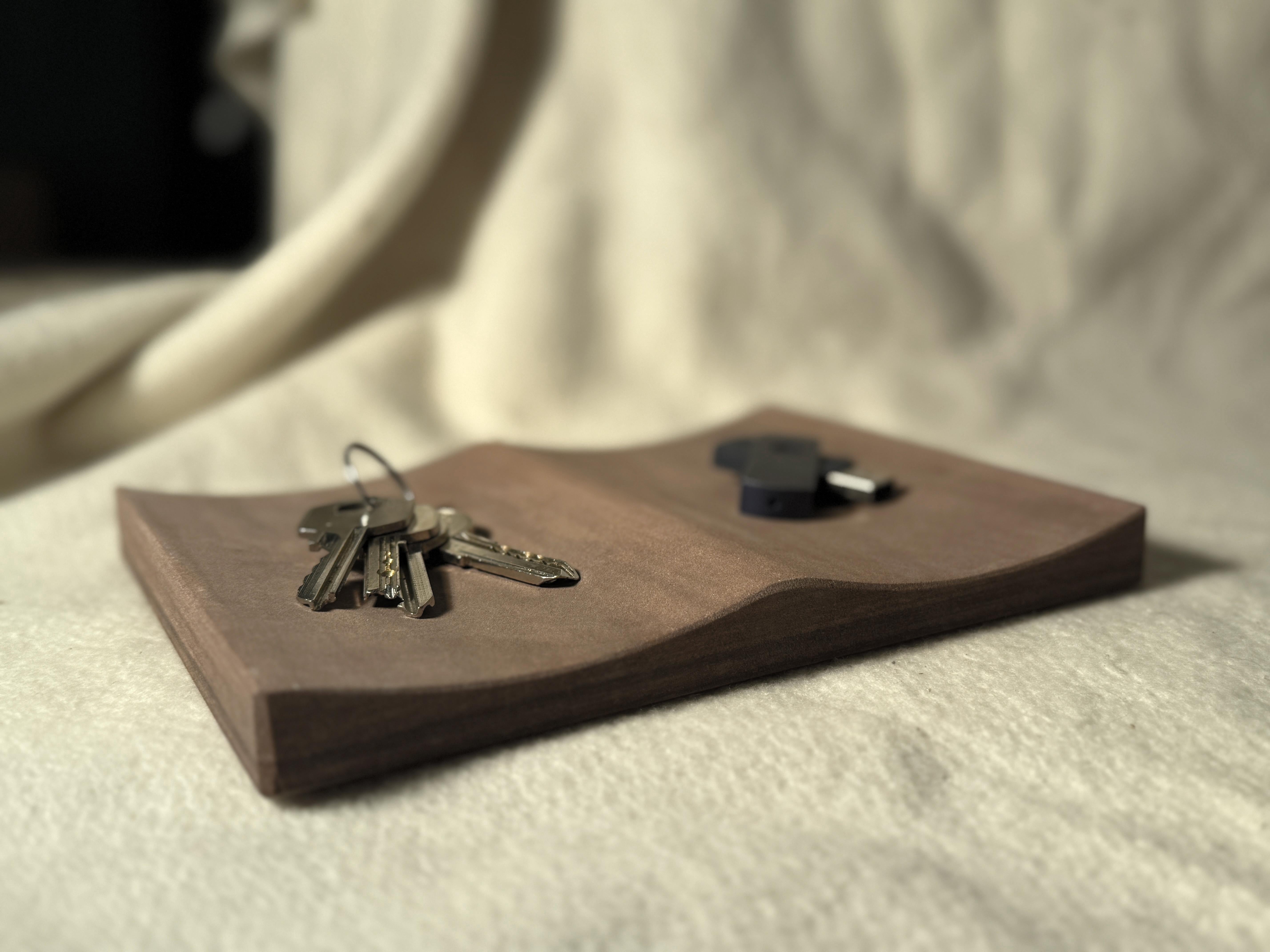 Exclusive Natural Stone Design Luxury Jewelry Tray Brazilian Chocolate Limestone For Sale 4