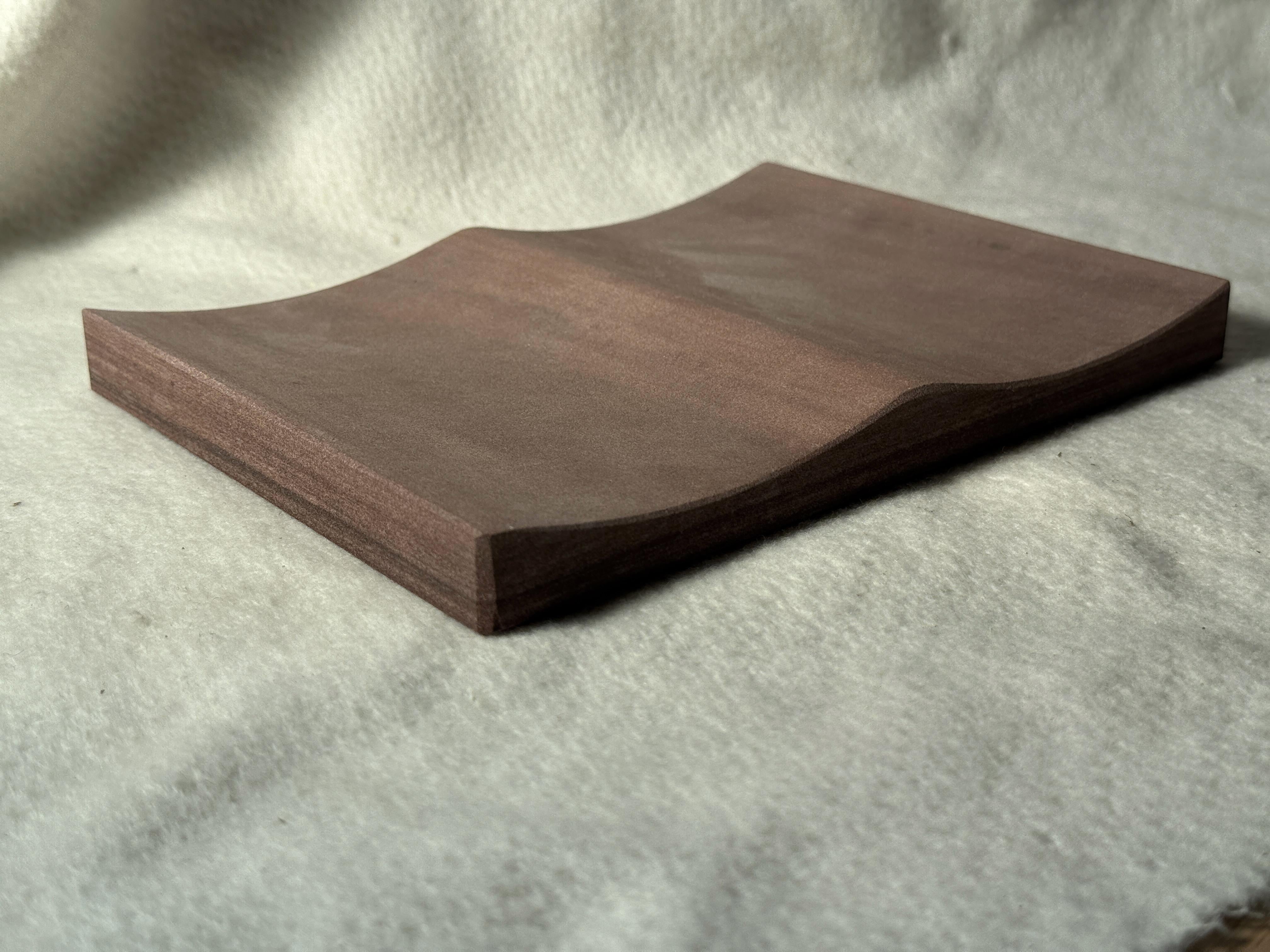 Exclusive Natural Stone Design Luxury Jewelry Tray Brazilian Chocolate Limestone For Sale 1