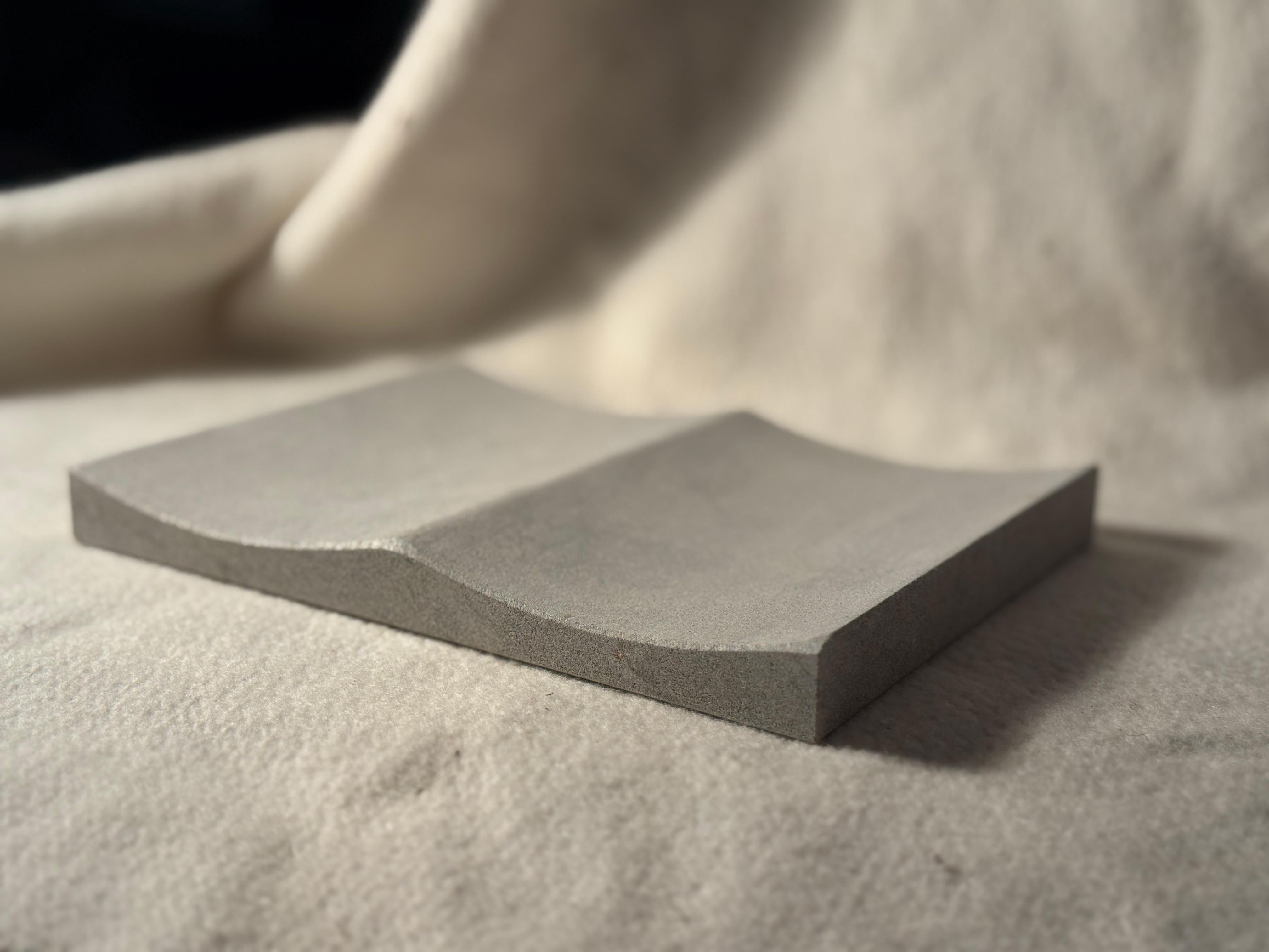 Hand-Crafted Exclusive Natural Stone Luxury Jewelry Tray Bateig Marble Unique Design Double For Sale