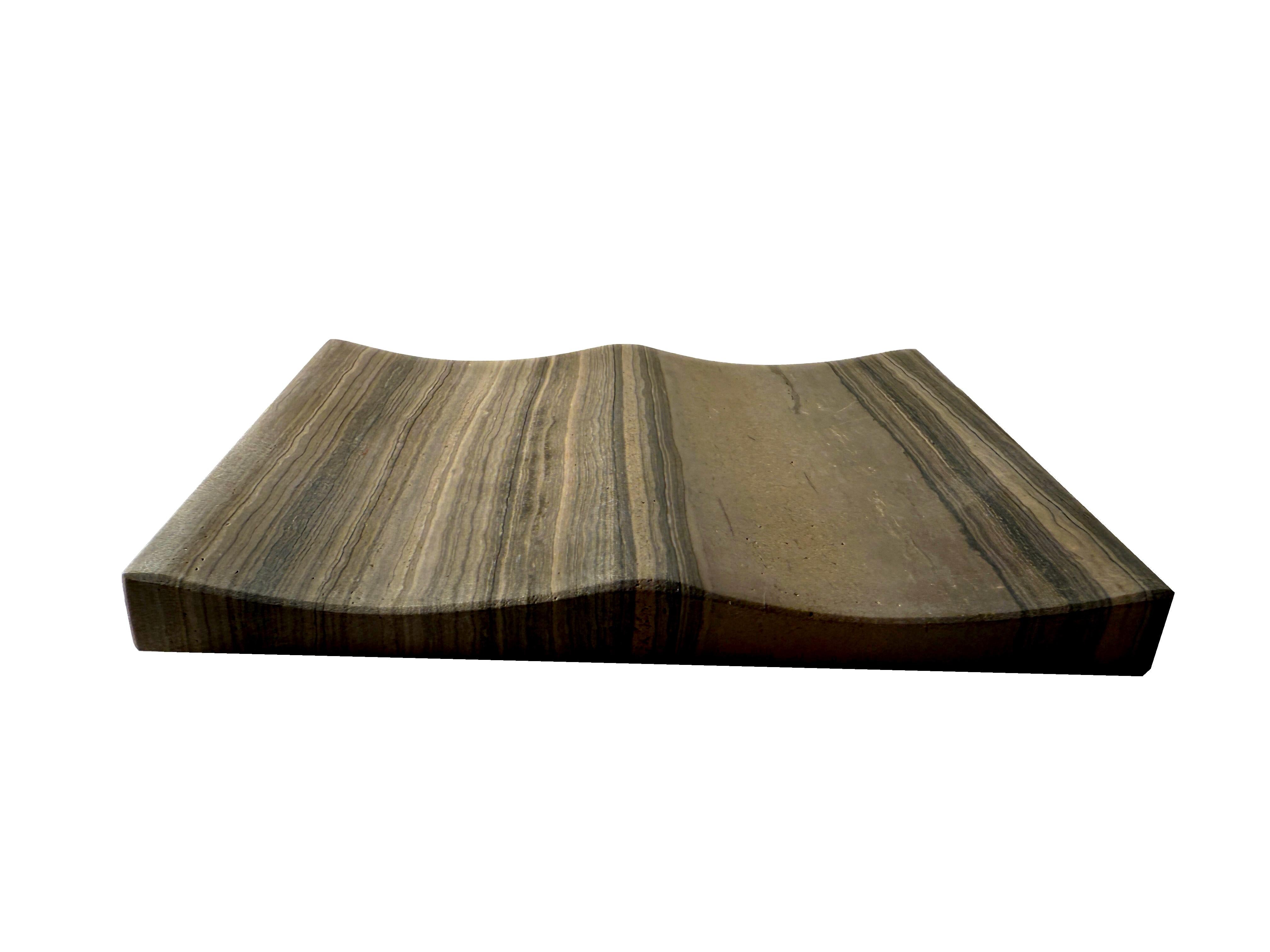 Esclusivo vassoio per gioielli di lusso in pietra naturale Wengué Marble Meddel Design Minimal in vendita 5