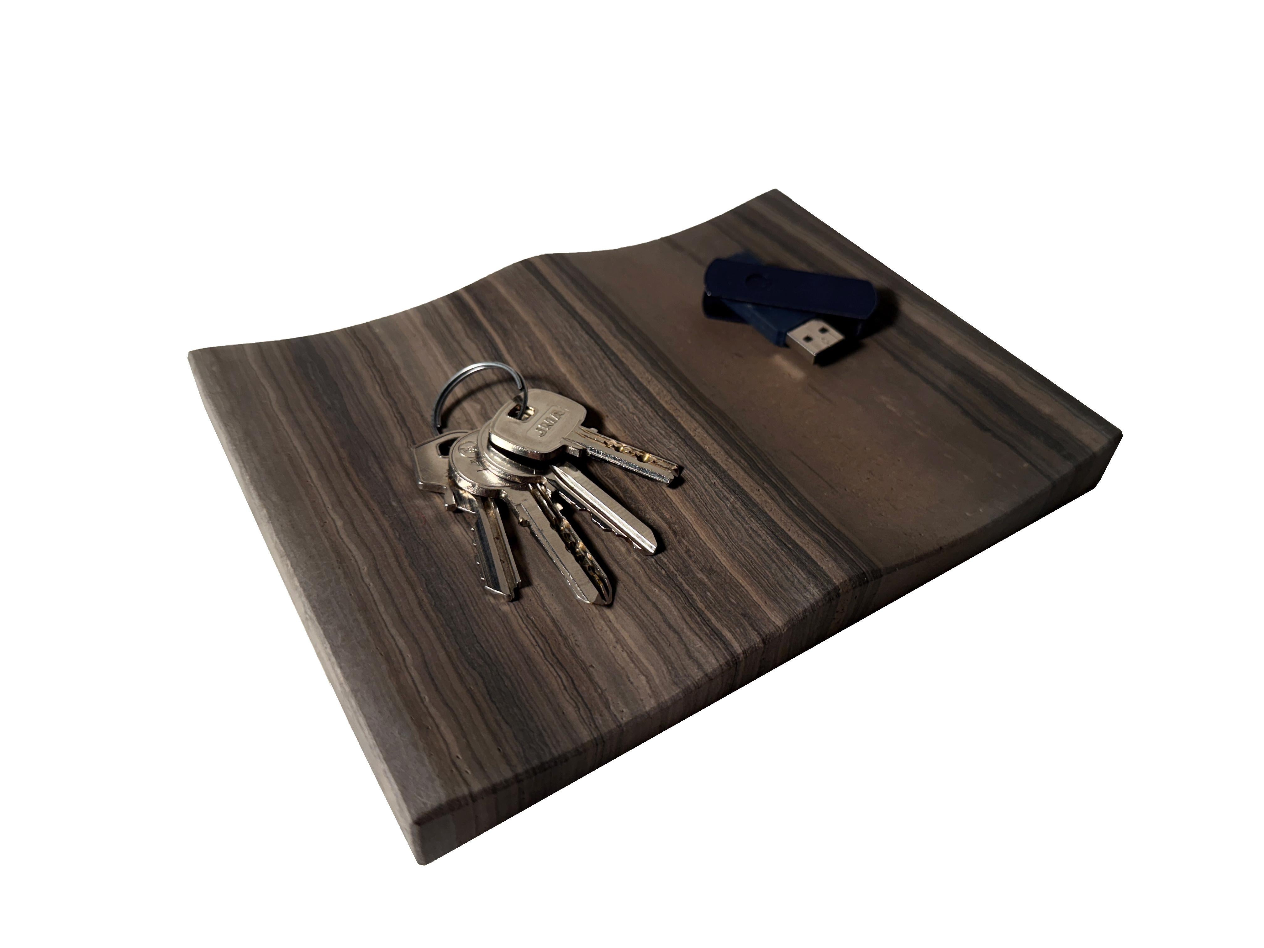 Esclusivo vassoio per gioielli di lusso in pietra naturale Wengué Marble Meddel Design Minimal In condizioni Nuovo in vendita a VALVERDE DEL MAJANO, CL