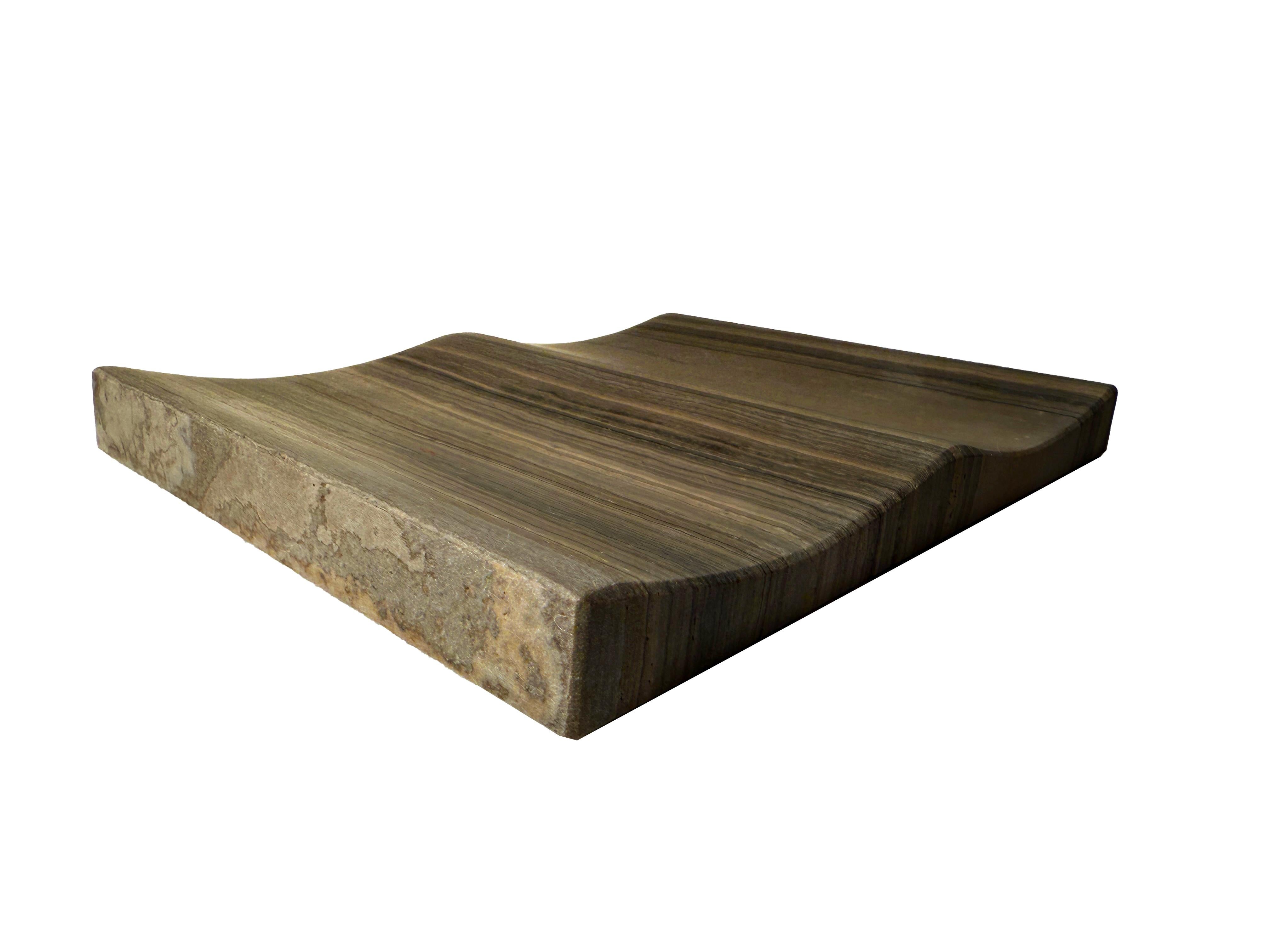 Marmo Esclusivo vassoio per gioielli di lusso in pietra naturale Wengué Marble Meddel Design Minimal in vendita