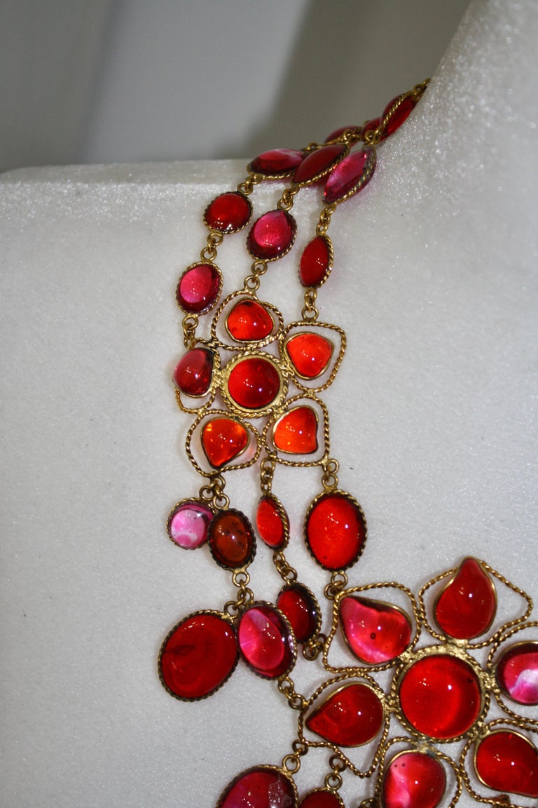 Exclusive One of a Kind French Poured Glass Double Flower Exceptional