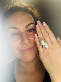 Exclusive Opal Diamond ring 14KT gold