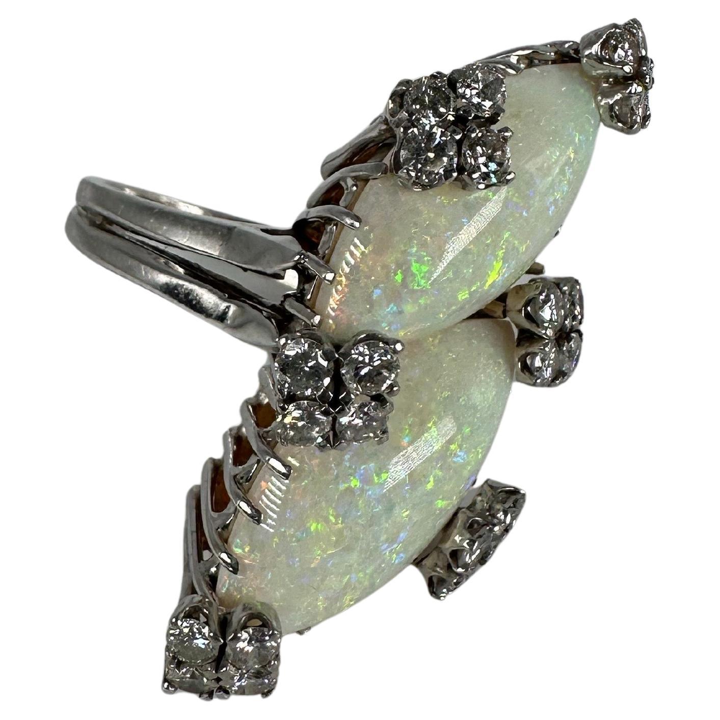 Anillo exclusivo Ópalo Diamante 14KT oro