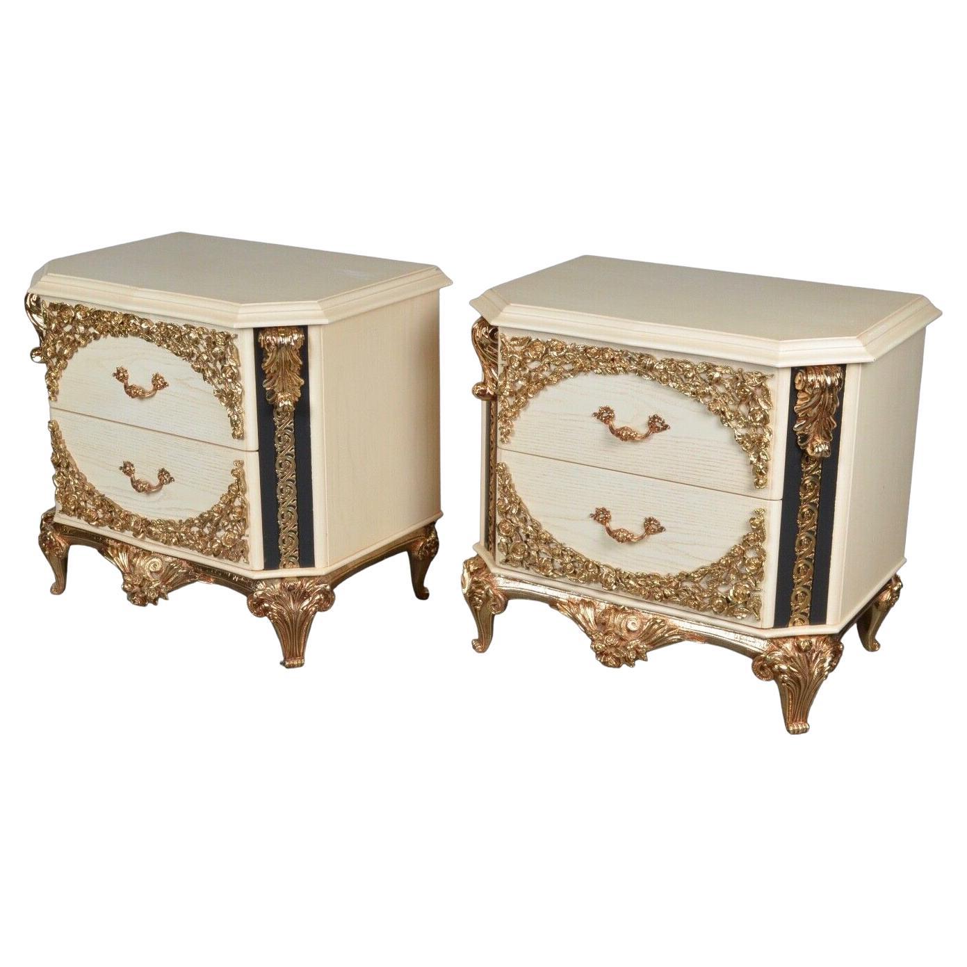 Exclusive Pair of Vidal Grau Bedside Tables, C1970 /Matching Furniture Available For Sale