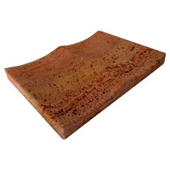 Exclusive Persian Red Travertine Luxury Jewelry Tray Minimalist Unique Design