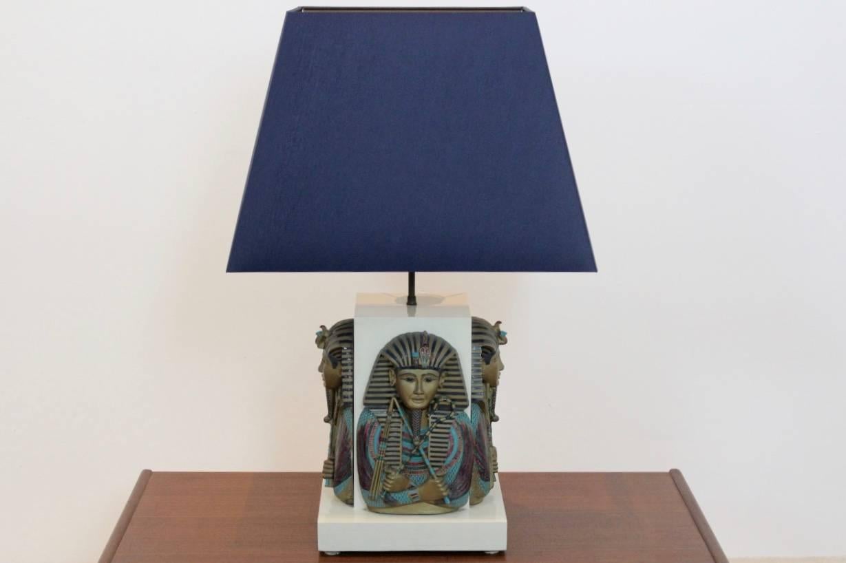 Exclusive Pharaoh Toetanchamon Table Lamp, France 1950s For Sale 3